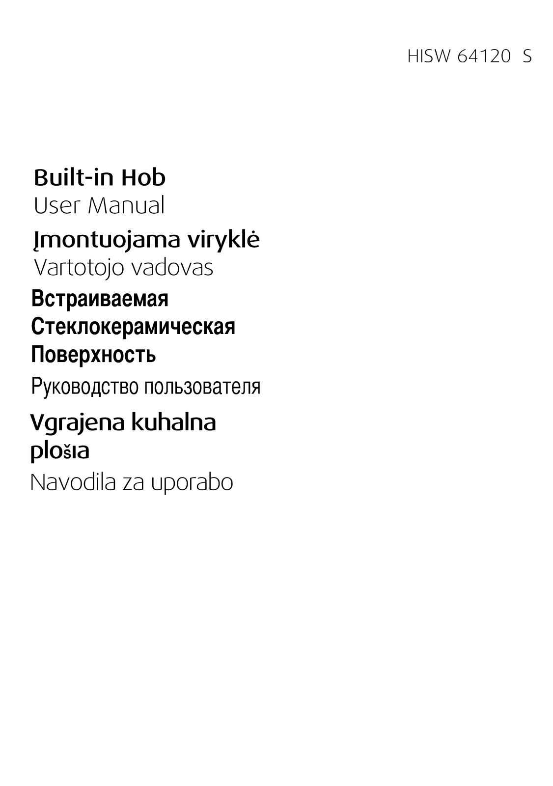 Beko HISW64120S User manual