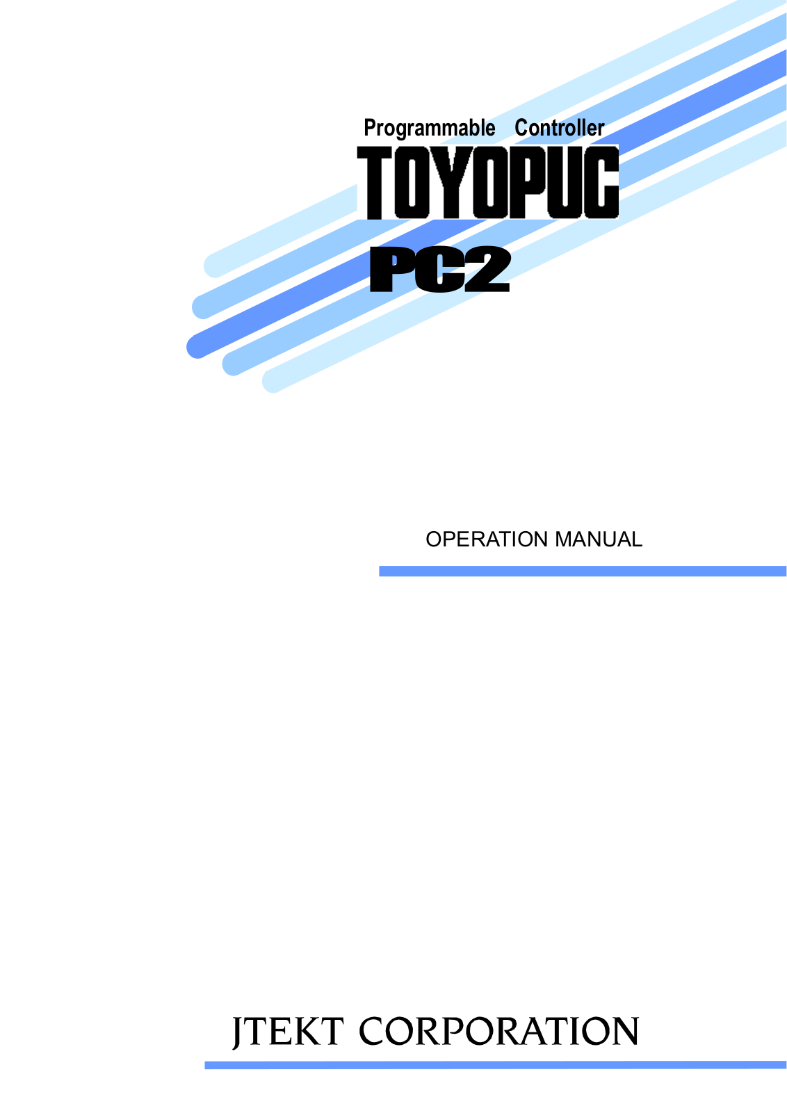 TOYODA PC2 OPERATION MANUAL