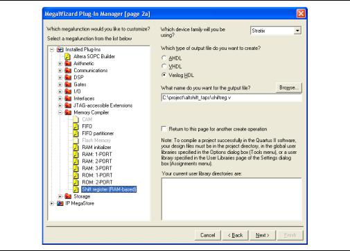 Altera RAM-Based Shift Register User Manual
