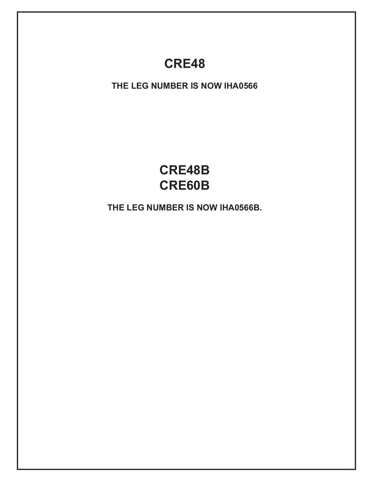 Tech Craft CRE48B, CRE60B User Manual - ManualMachine.com