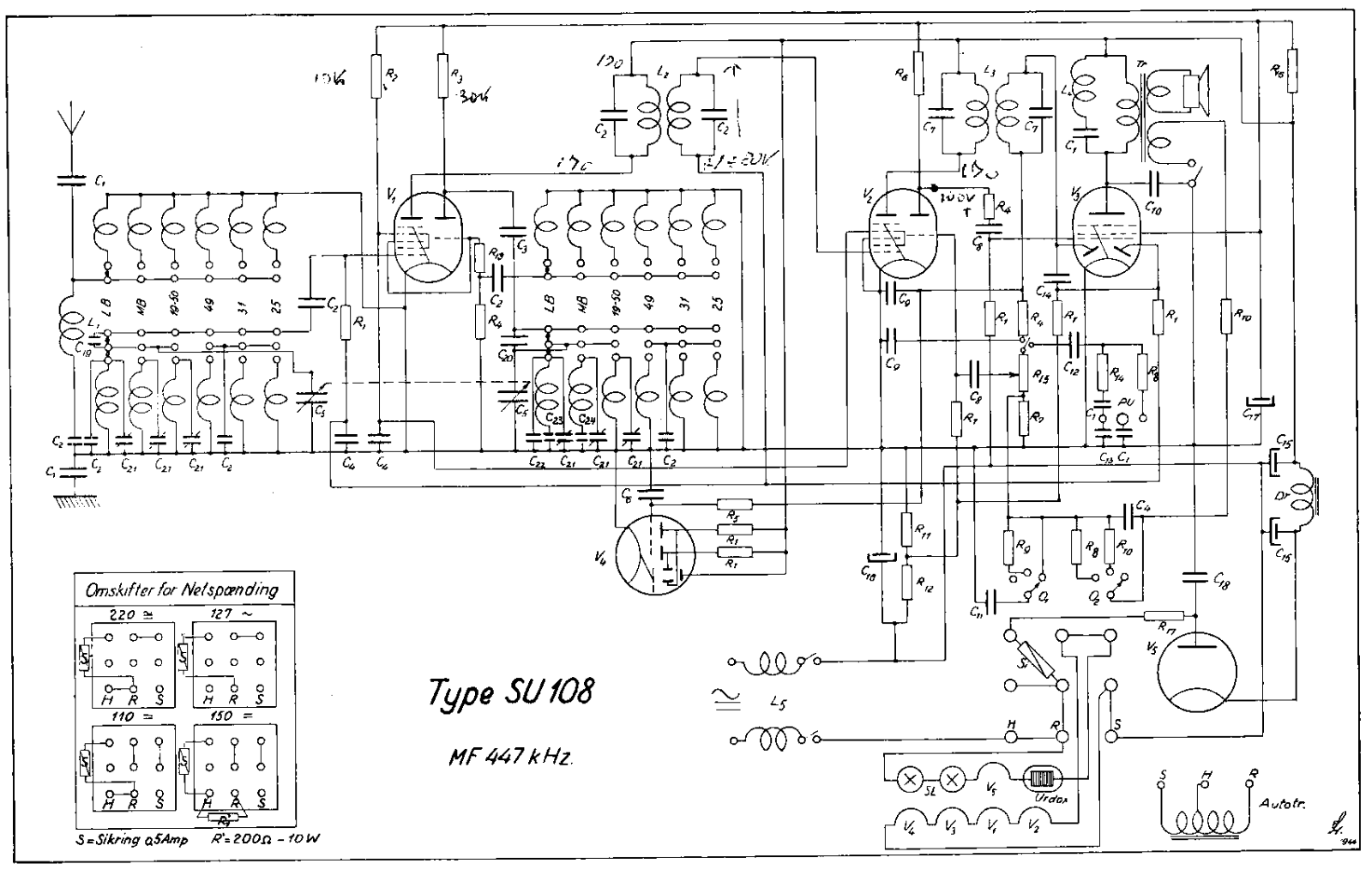 Arako Super SU108 Schematic