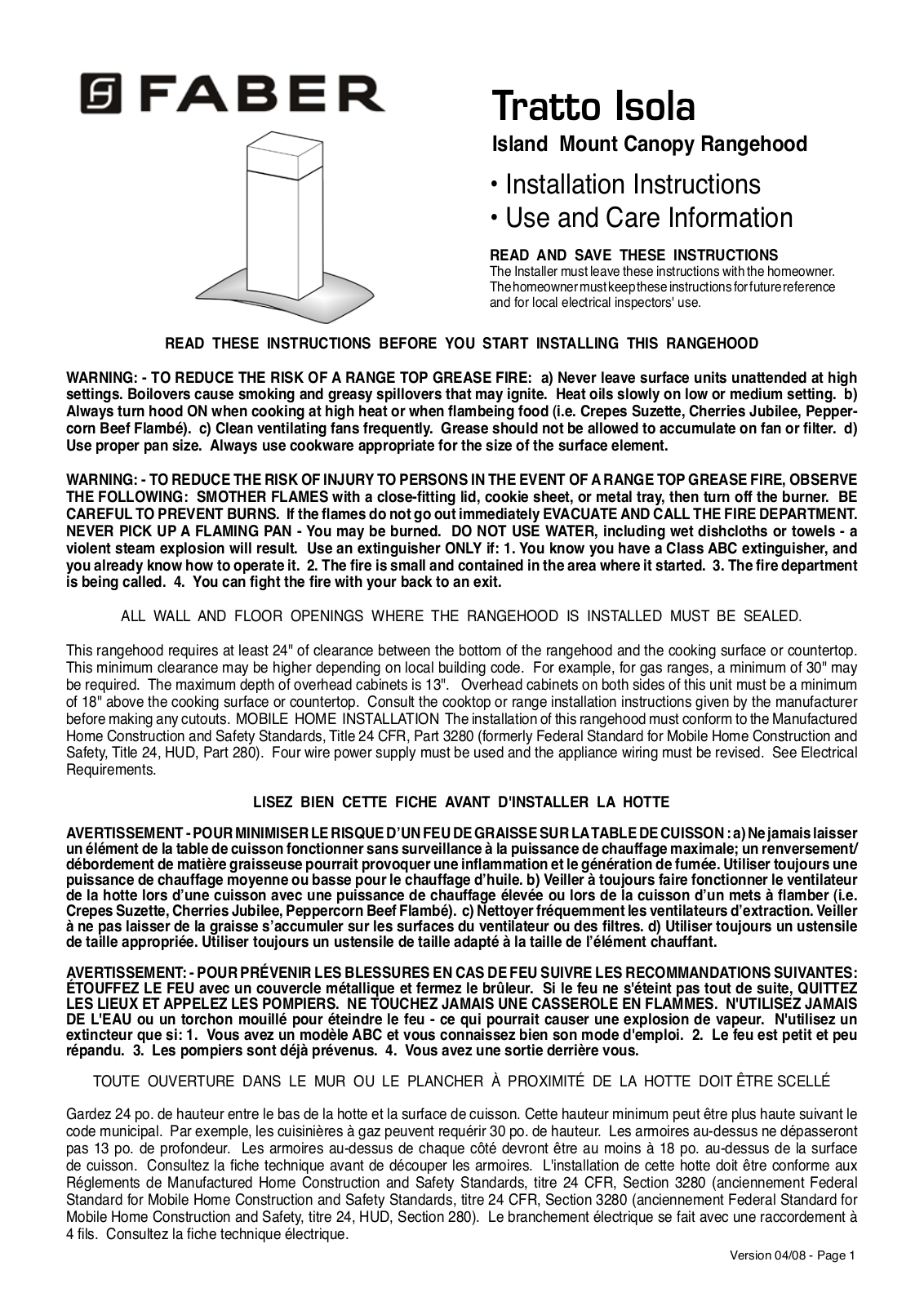 Faber 630003949 User Manual