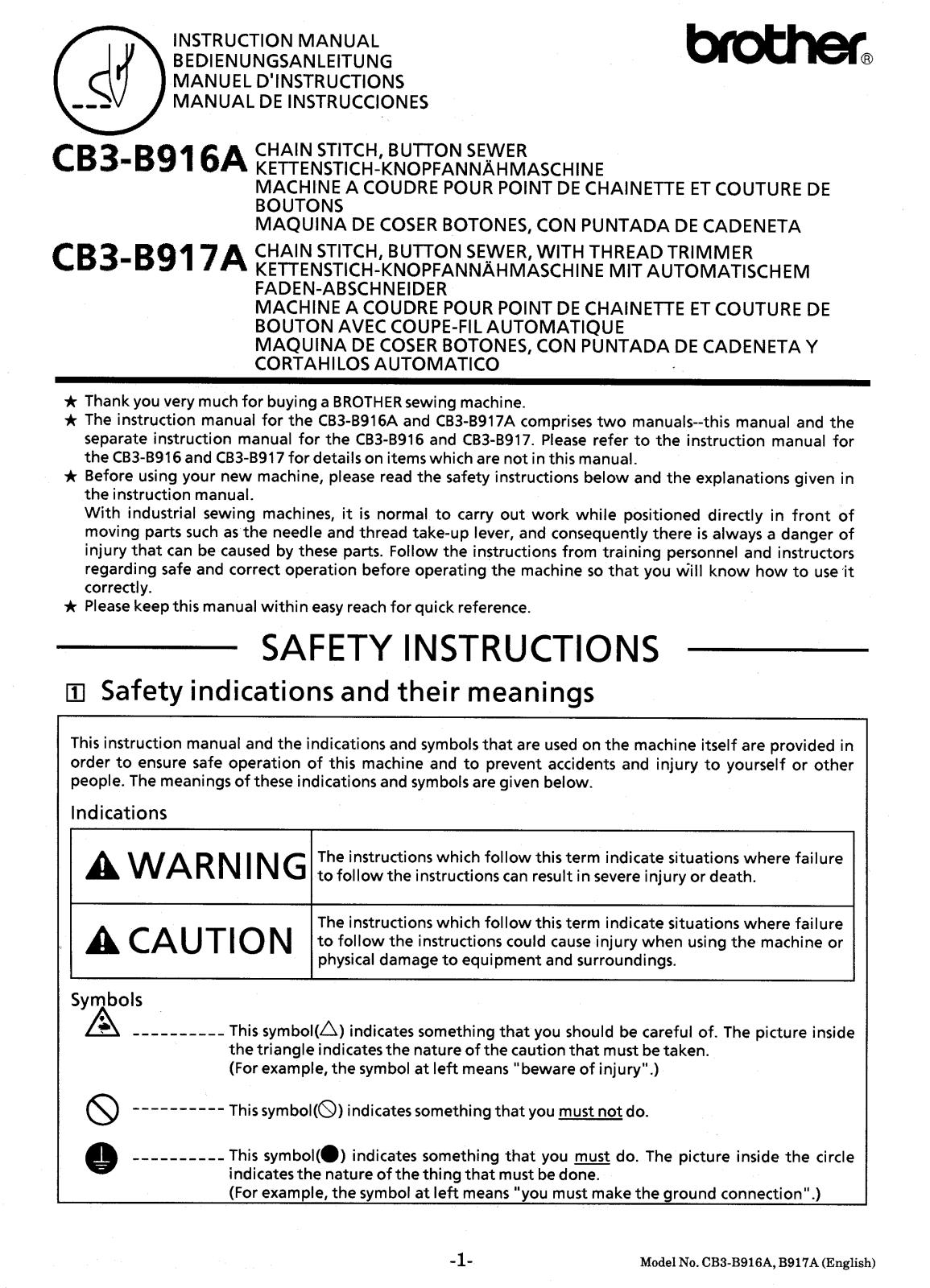 Brother BAS-304, BAS-310, BAS-311E, BAS-311A Owner's Manual