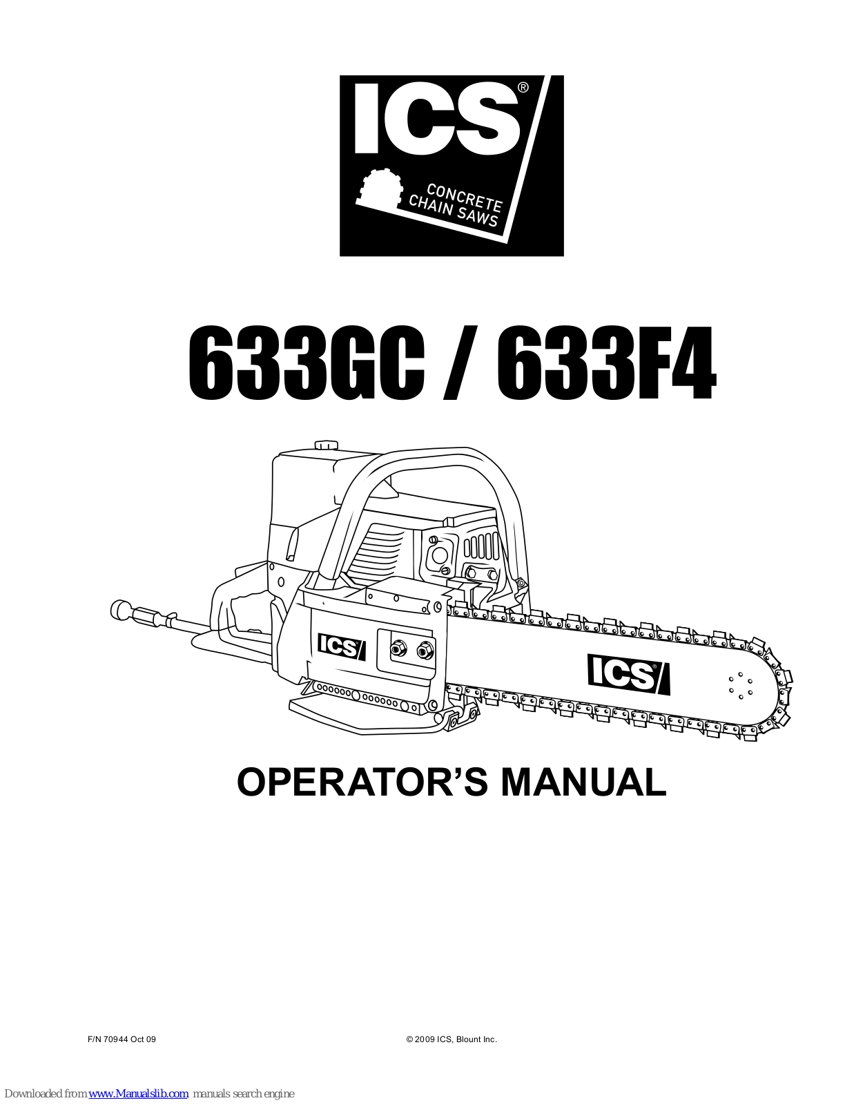 ICS 633GC, 633F4 Operator's Manual