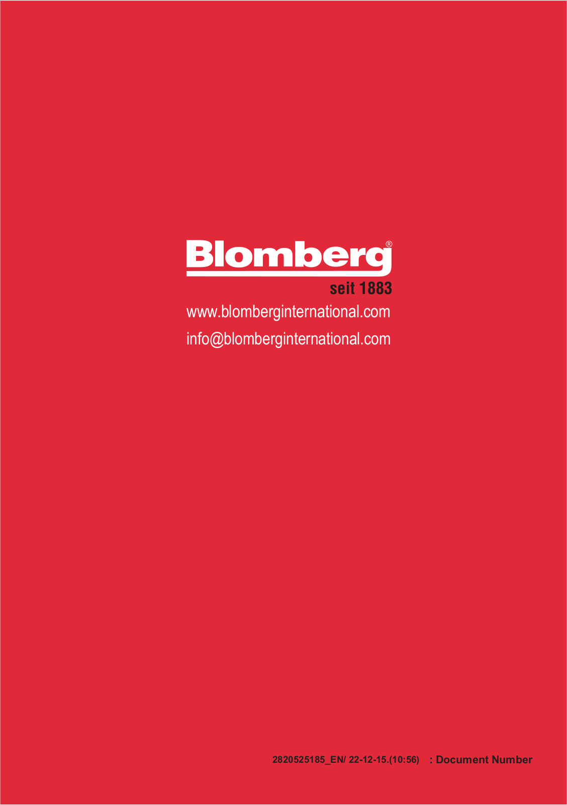 Blomberg WAFN71020 User manual