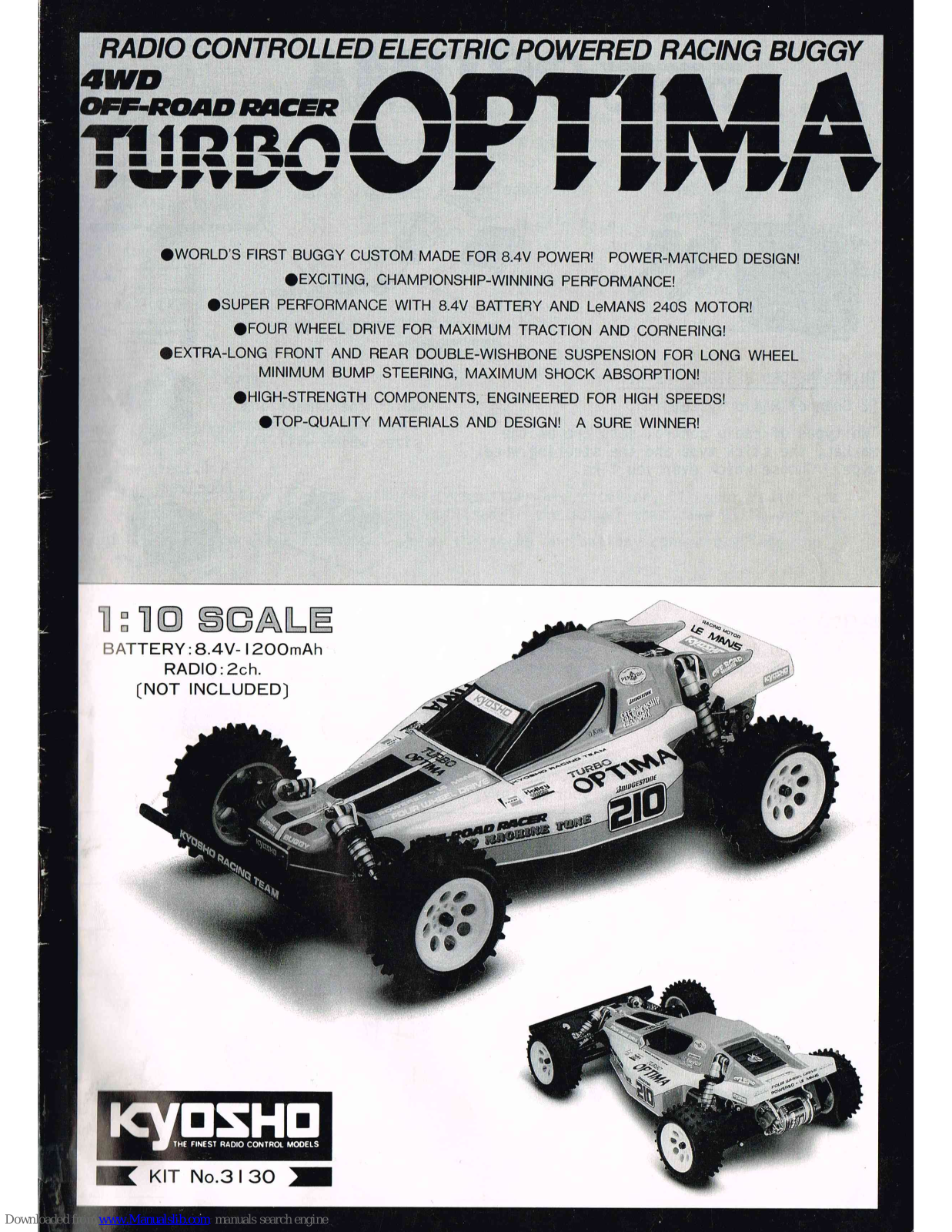 Kyosho turno optima User Manual