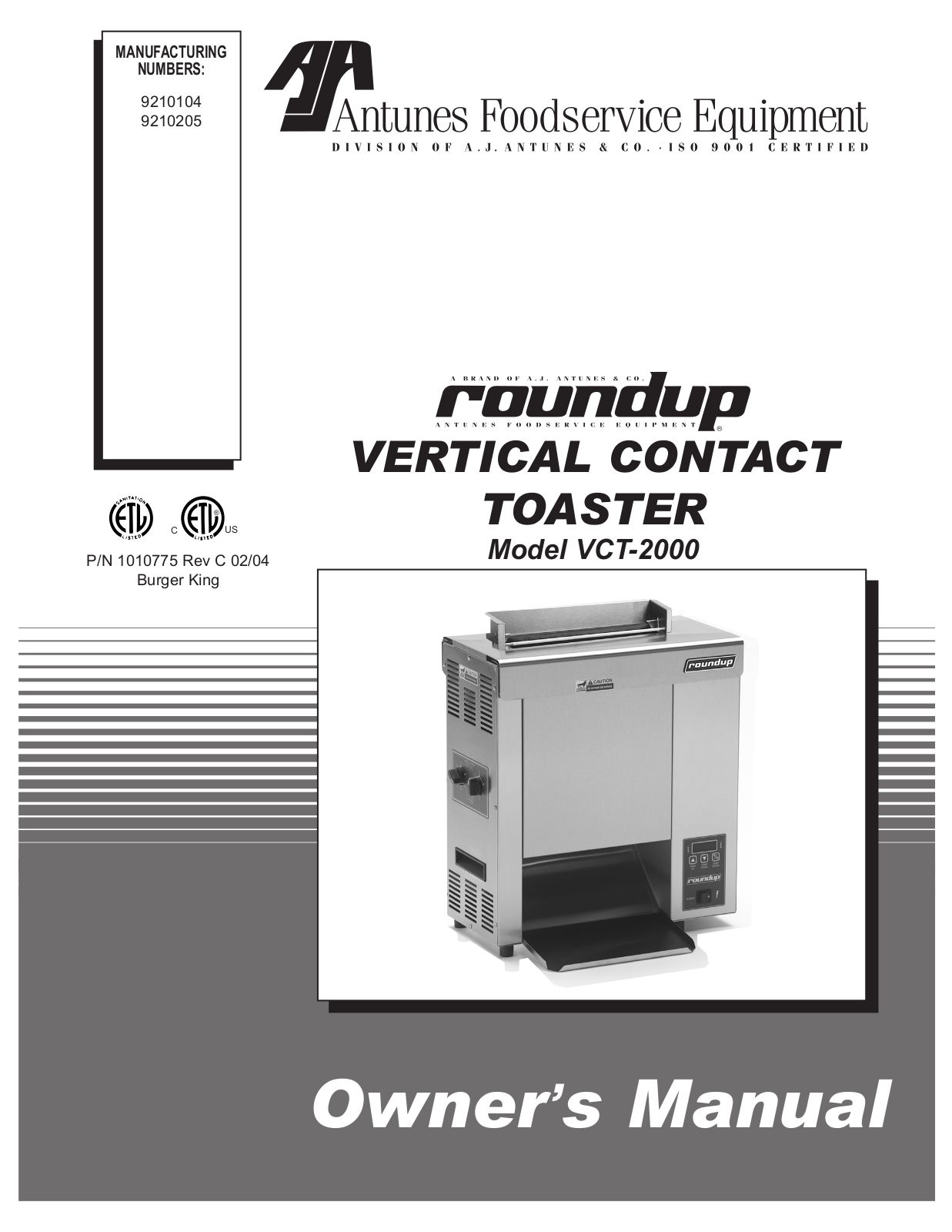 Antunes VCT-2000CS Installation Manual