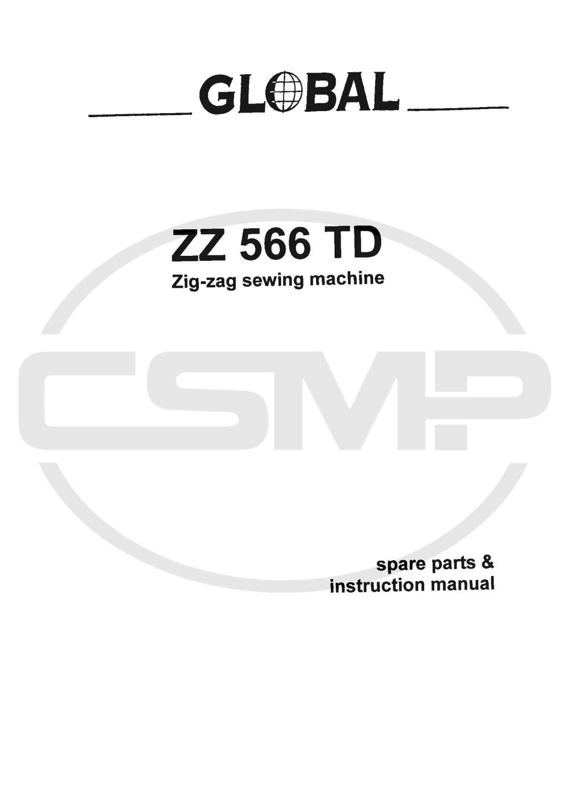 Global ZZ-566-TD Parts Book