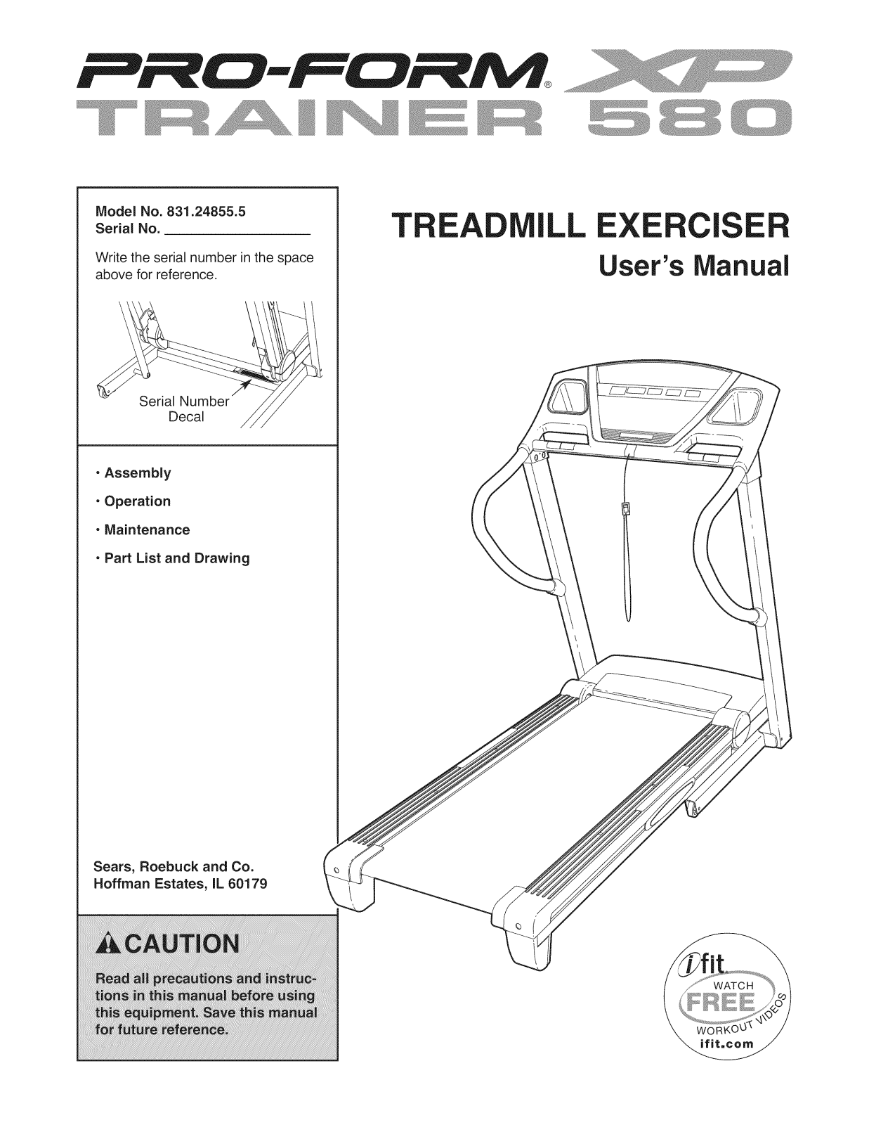 Proform 831248555 Owner’s Manual