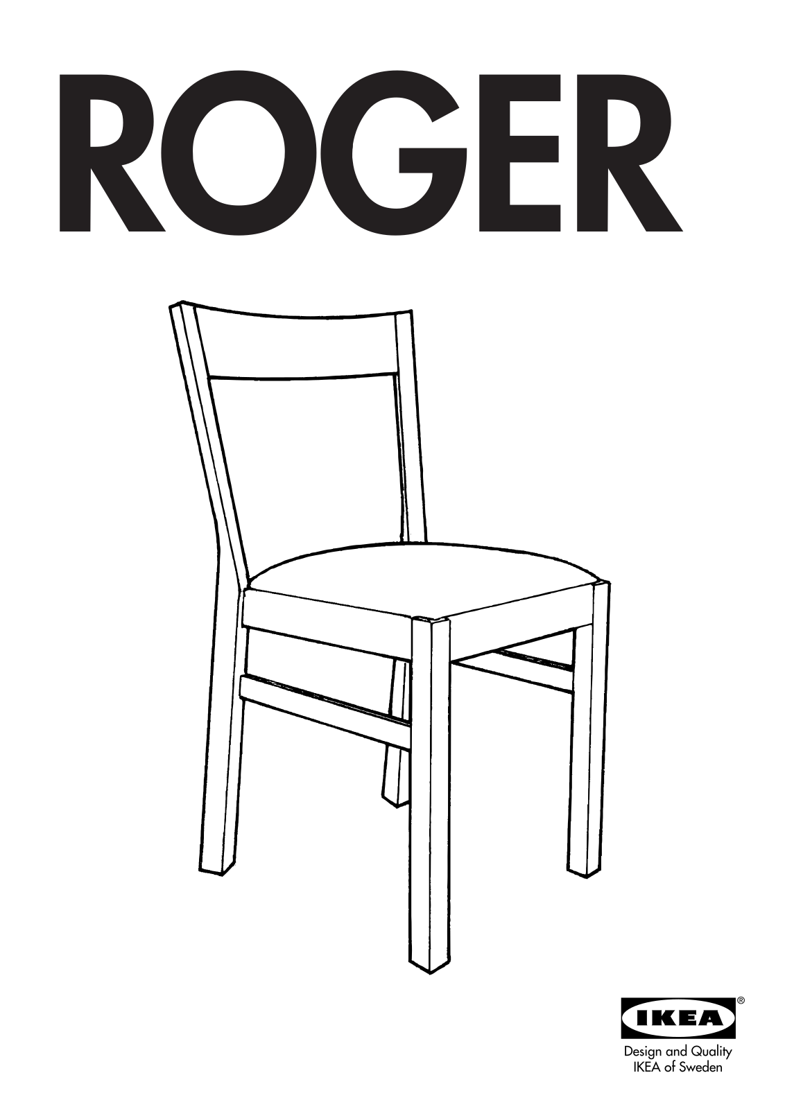 IKEA ROGER CHAIR Assembly Instruction