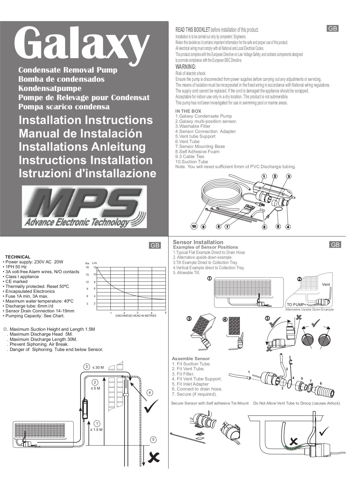 MPS Galaxy Installation Instructions Manual