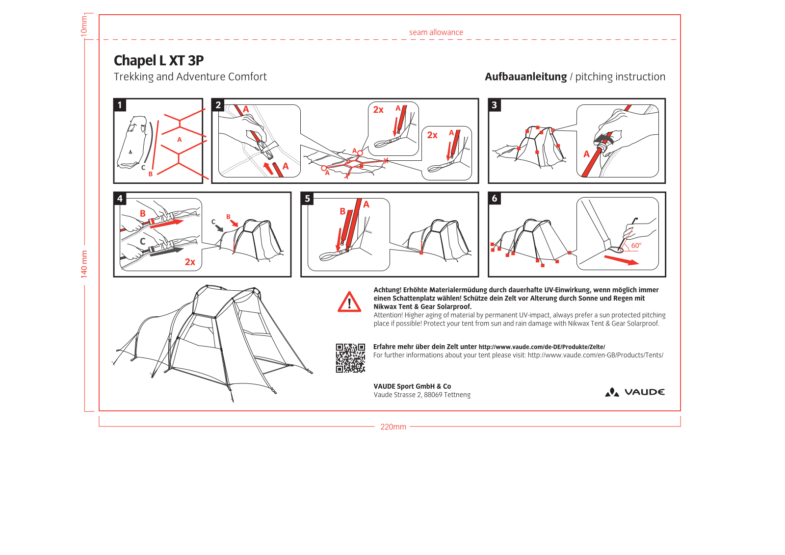 Vaude Chapel L XT 3P User guide - ManualMachine.com