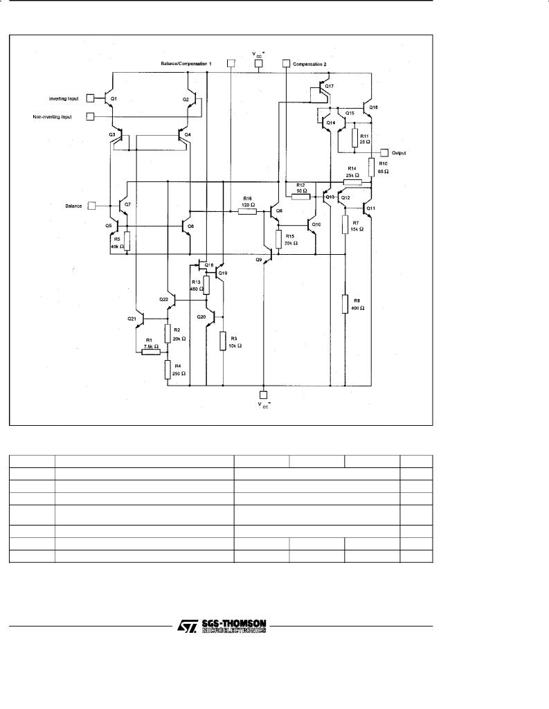 SGS Thomson Microelectronics LM301AN, LM301AD, LM301A, LM201AN, LM201AD Datasheet