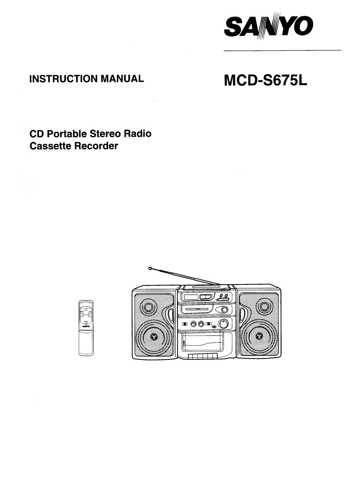 Sanyo MCD-S675L Instruction Manual