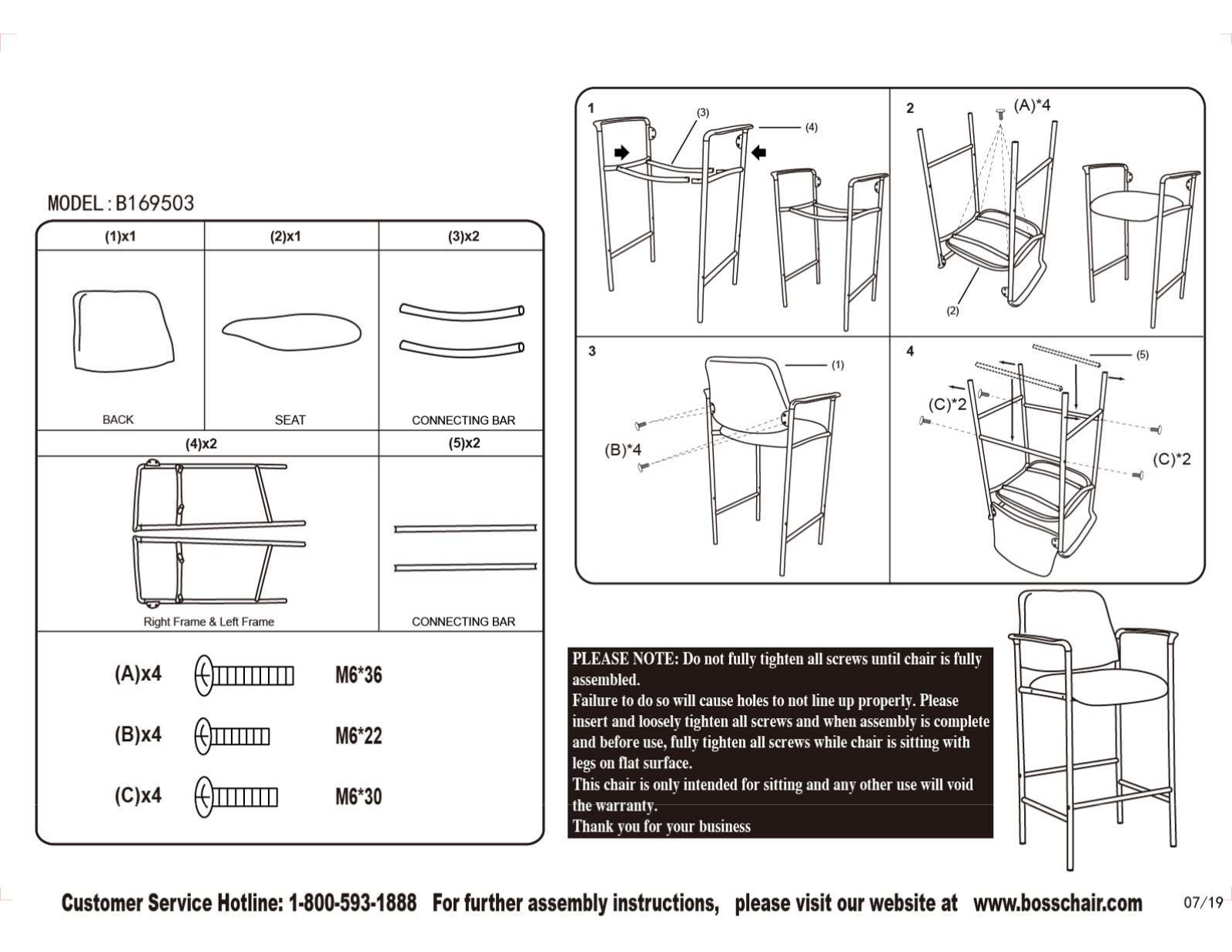 Boss B169503CS Assembly Guide