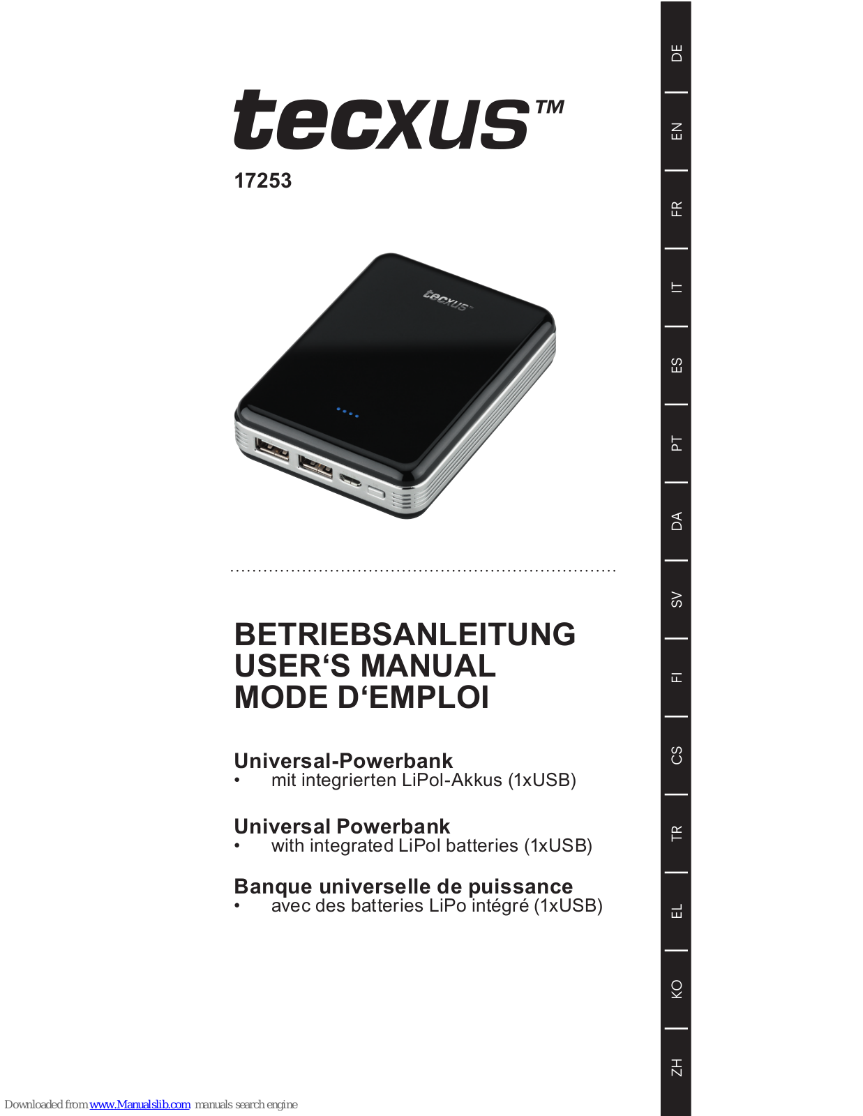 Tecxus 17253 User Manual - ManualMachine.com
