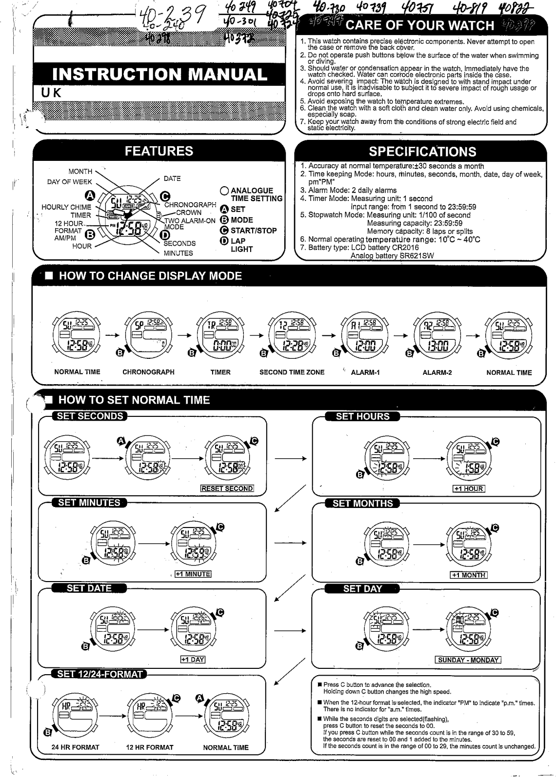 Golden State International 40-751, 40-298, 40-249, 40-372, 40-239 User Manual