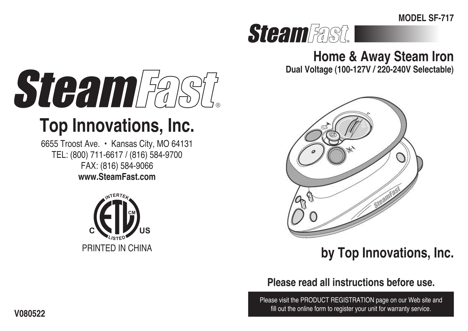 Top Innovations SF-717 User Manual