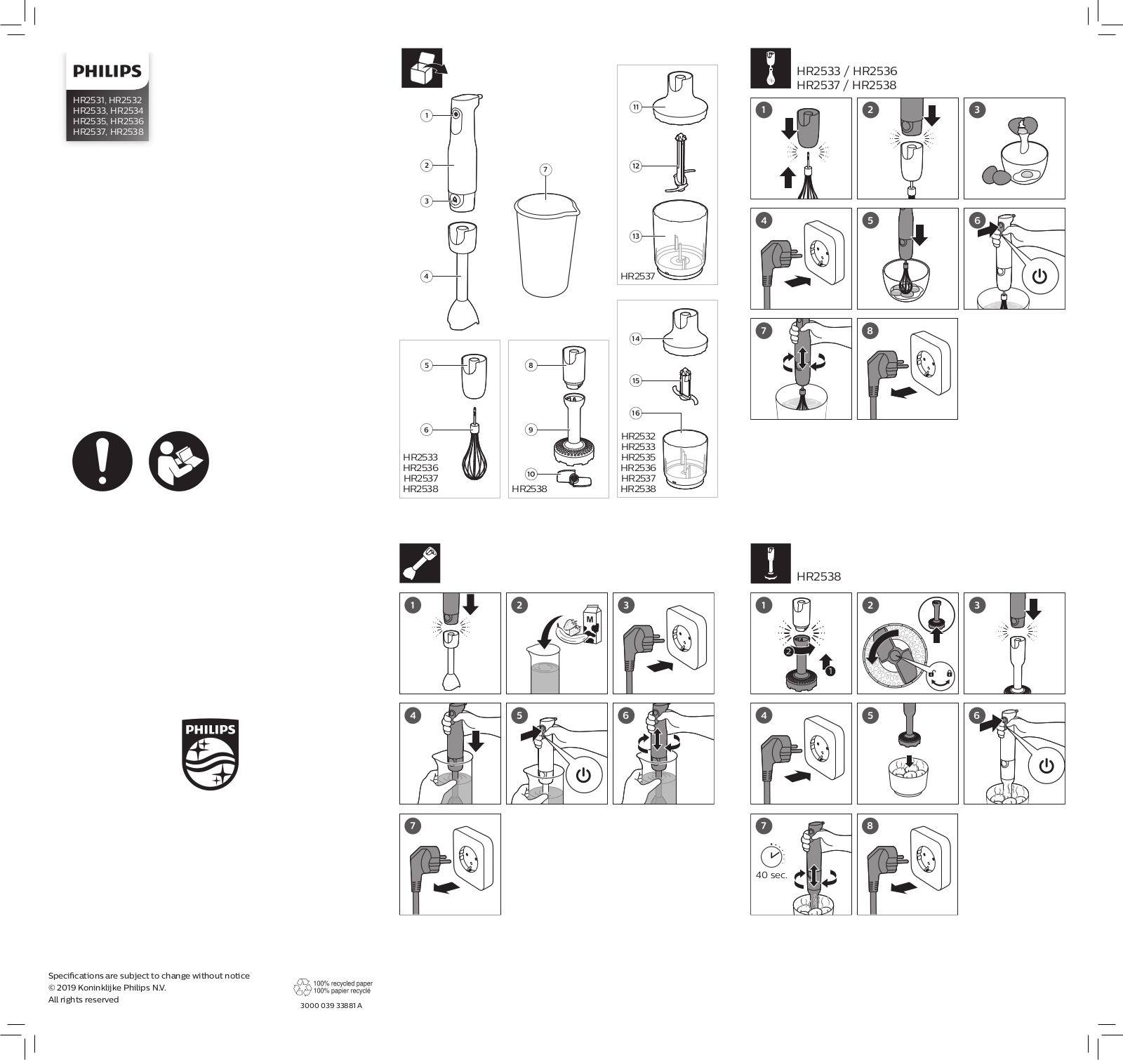 Philips HR2536-00 User Manual