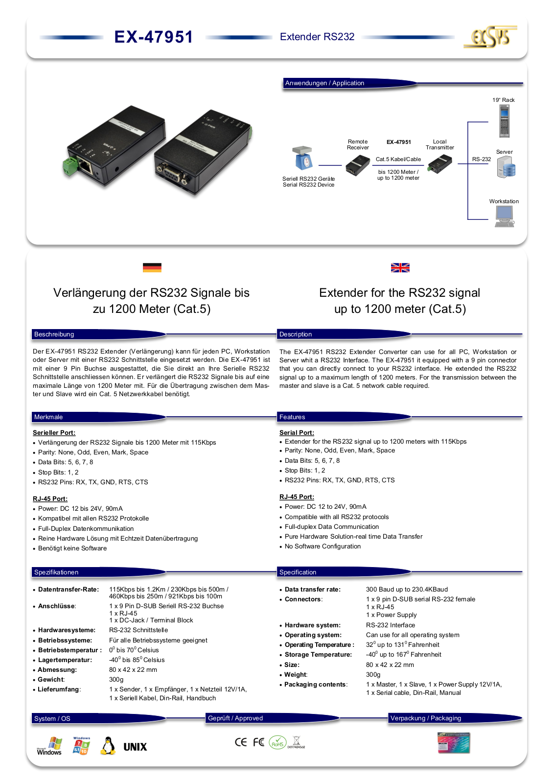 EXSYS EX-47951 Datasheet - ManualMachine.com