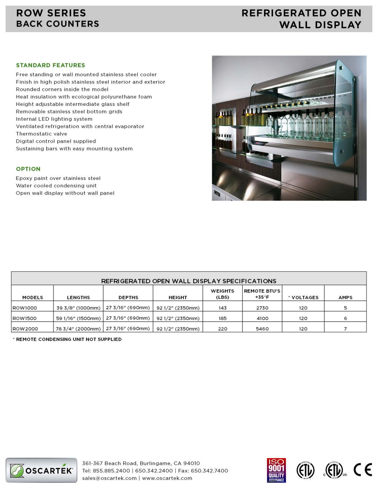 Oscartek ROW1500 User Manual