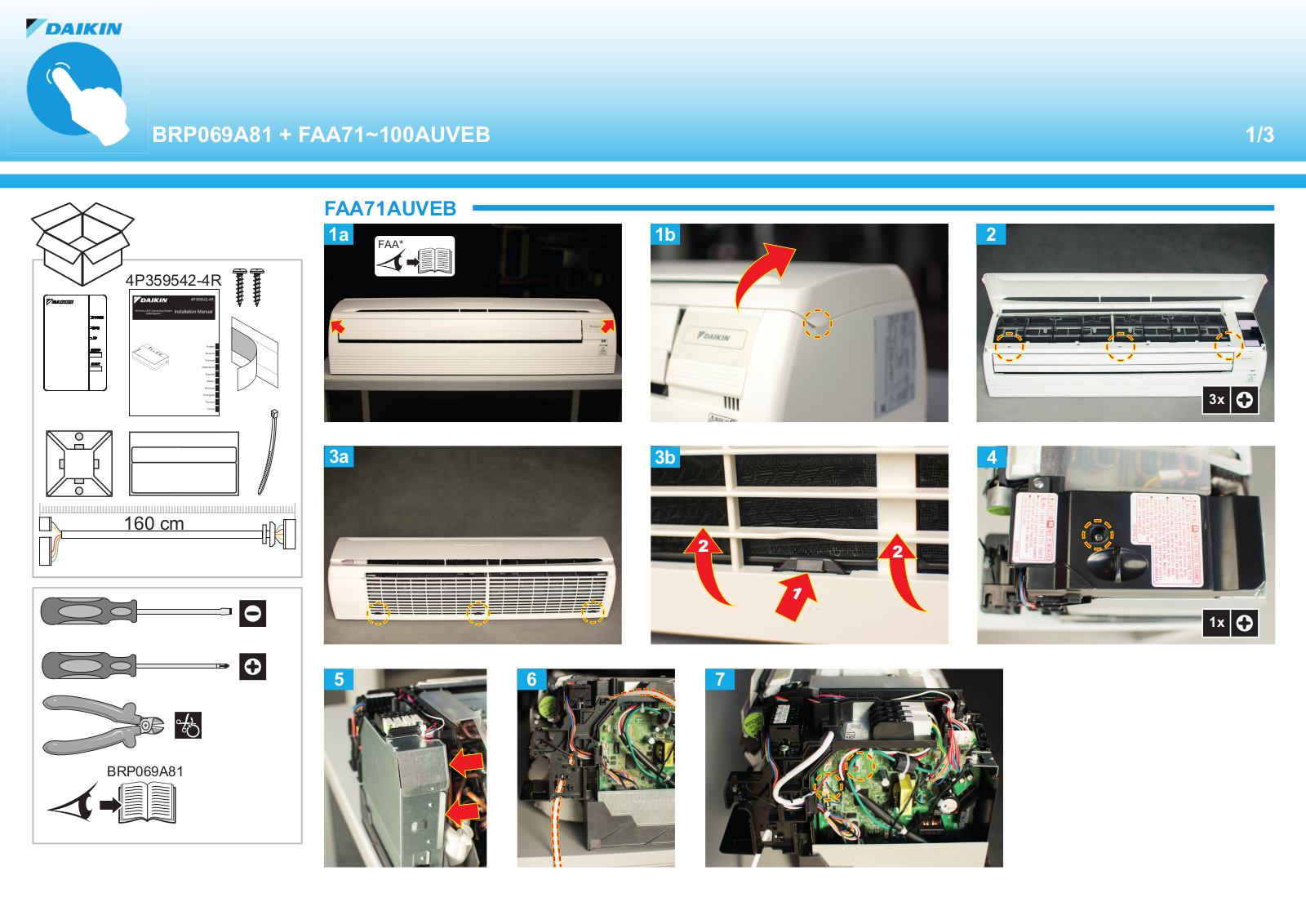 Daikin BRP069A81   FAA71~100AUVEB Installation manuals