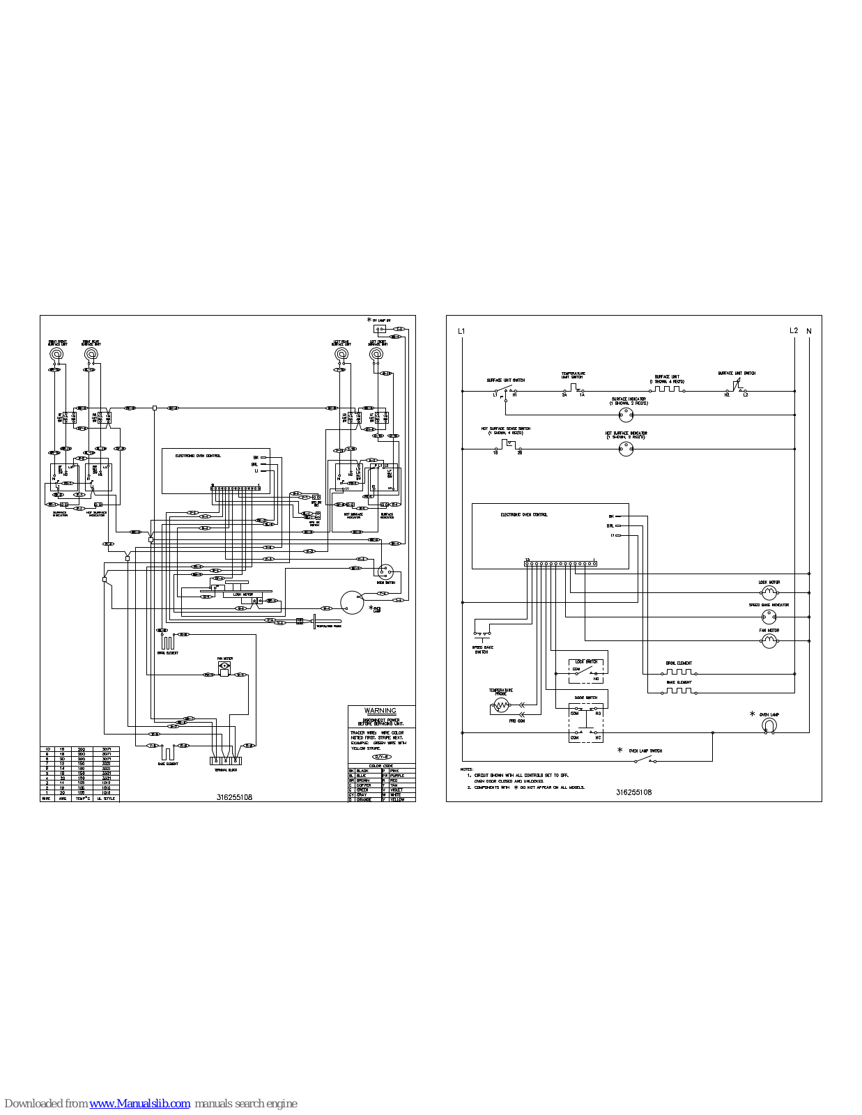 Frigidaire GLEFS76ASE Wiring Diagram