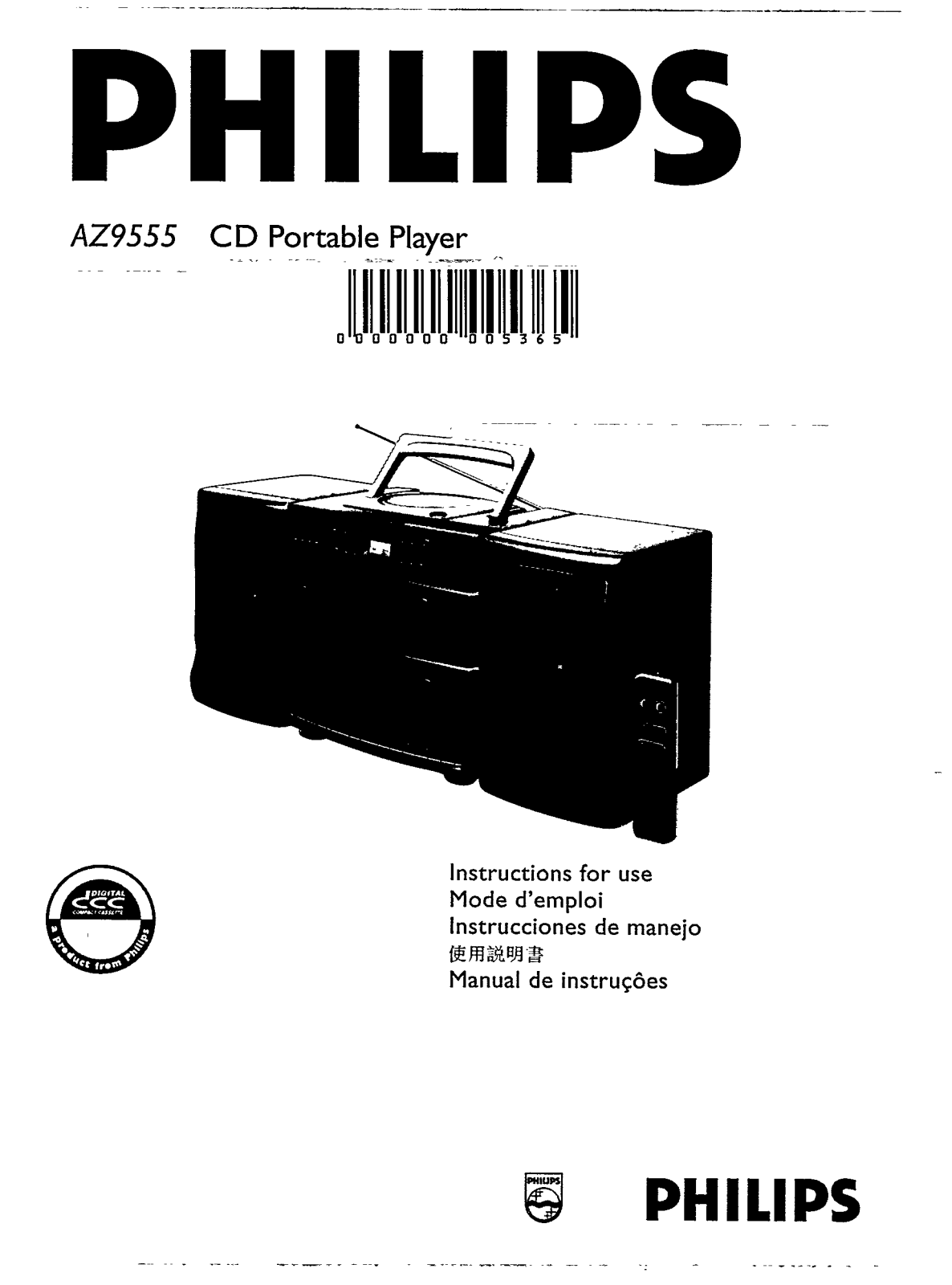 Philips AZ9555/00, AZ9555 User Manual