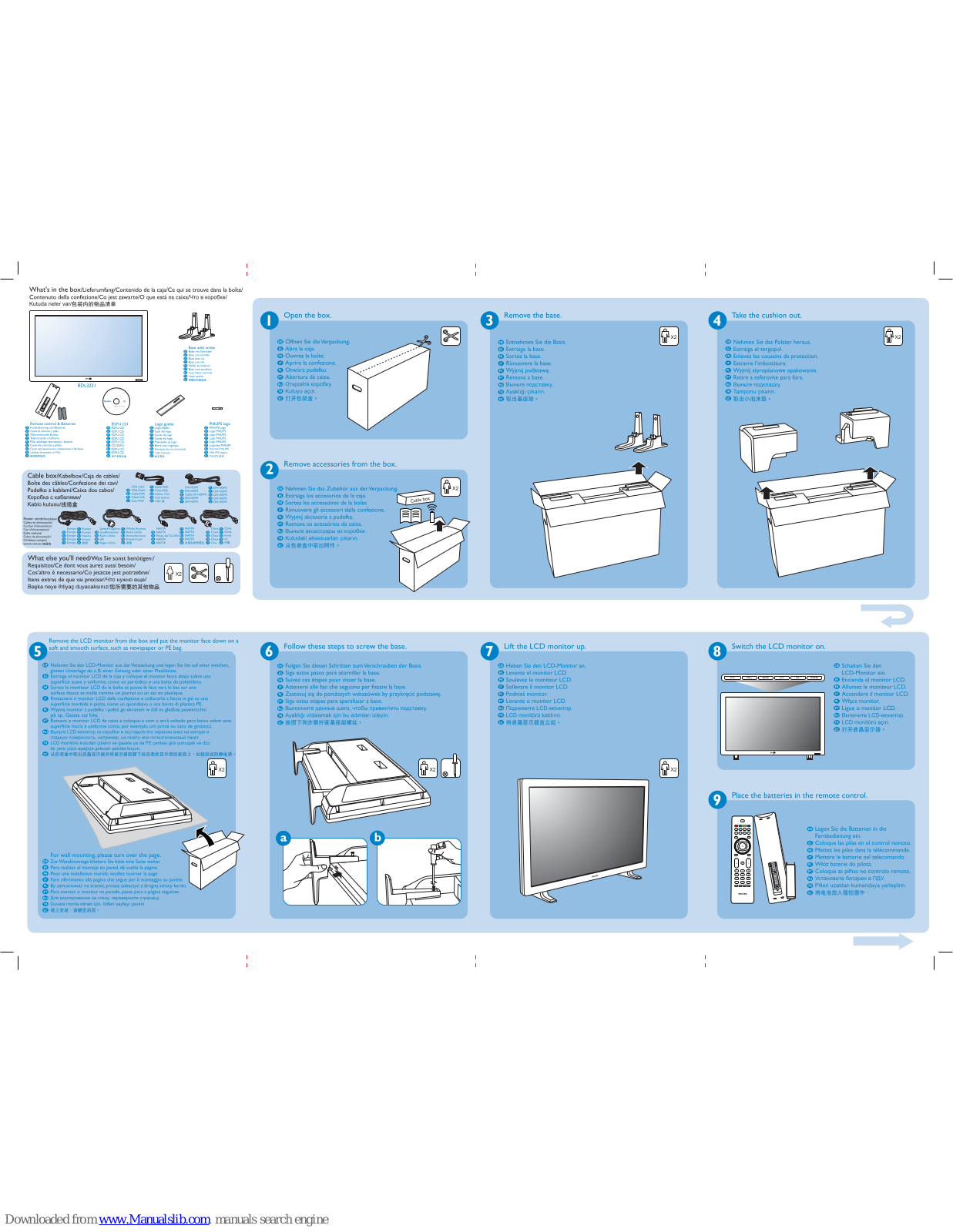 Philips BDL3231C, BDL3231 Quick Start Manual - ManualMachine.com