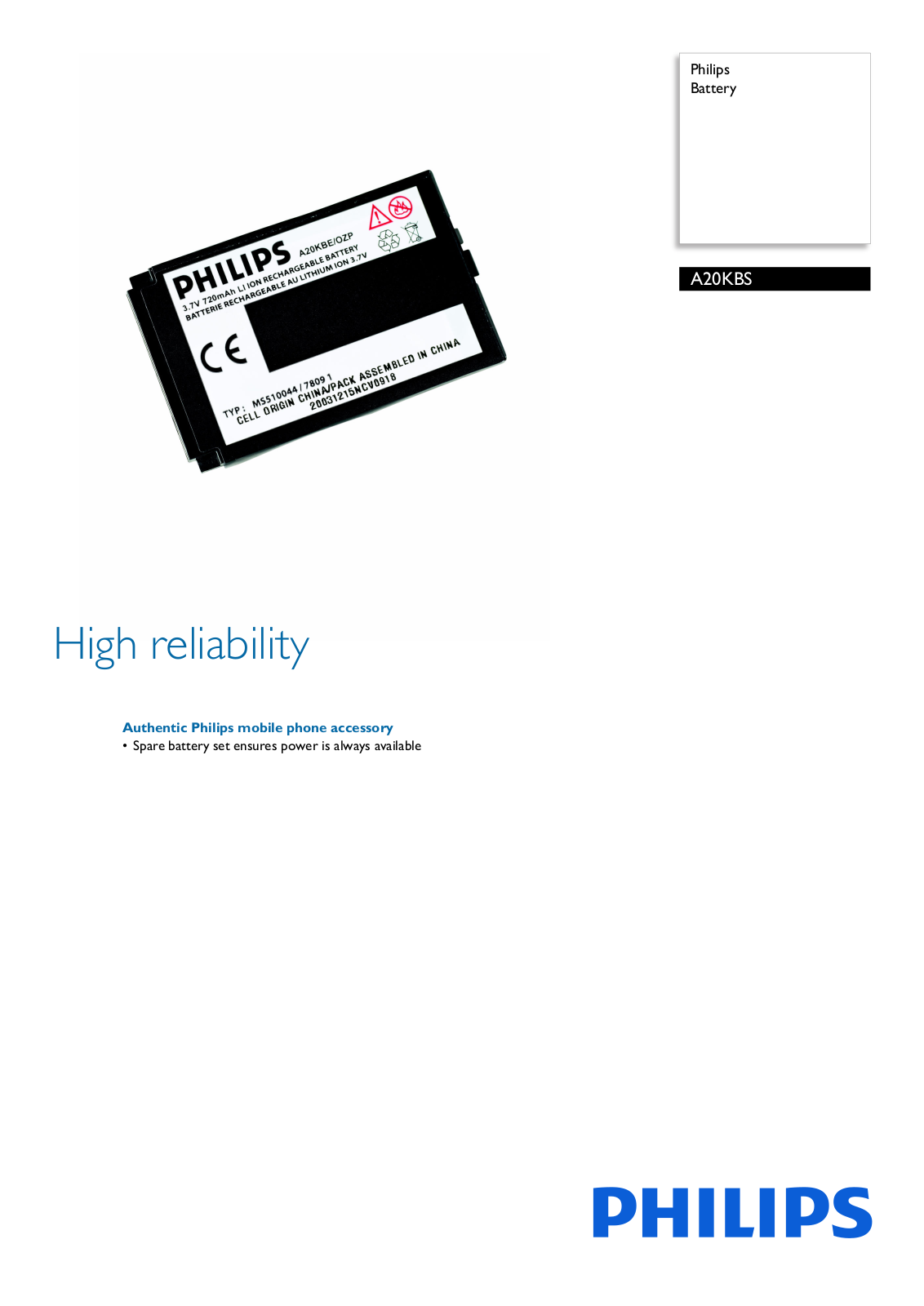 Philips A20KBS/0ZP booklet - ManualMachine.com