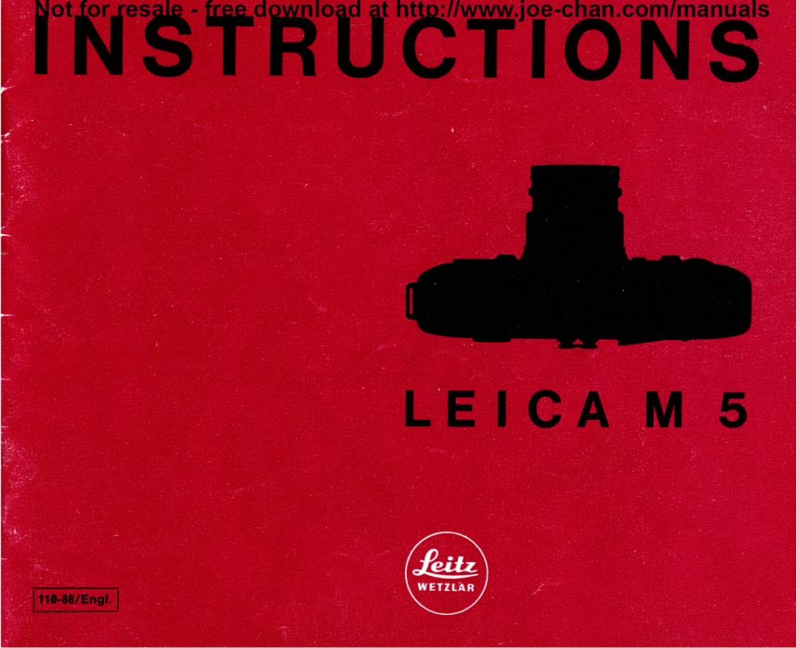 Leica M5 User Manual