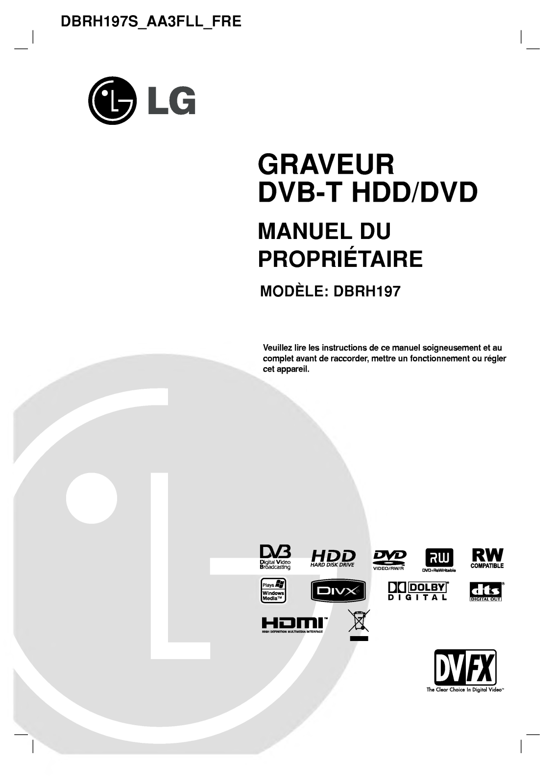 LG DBRH197 User Manual