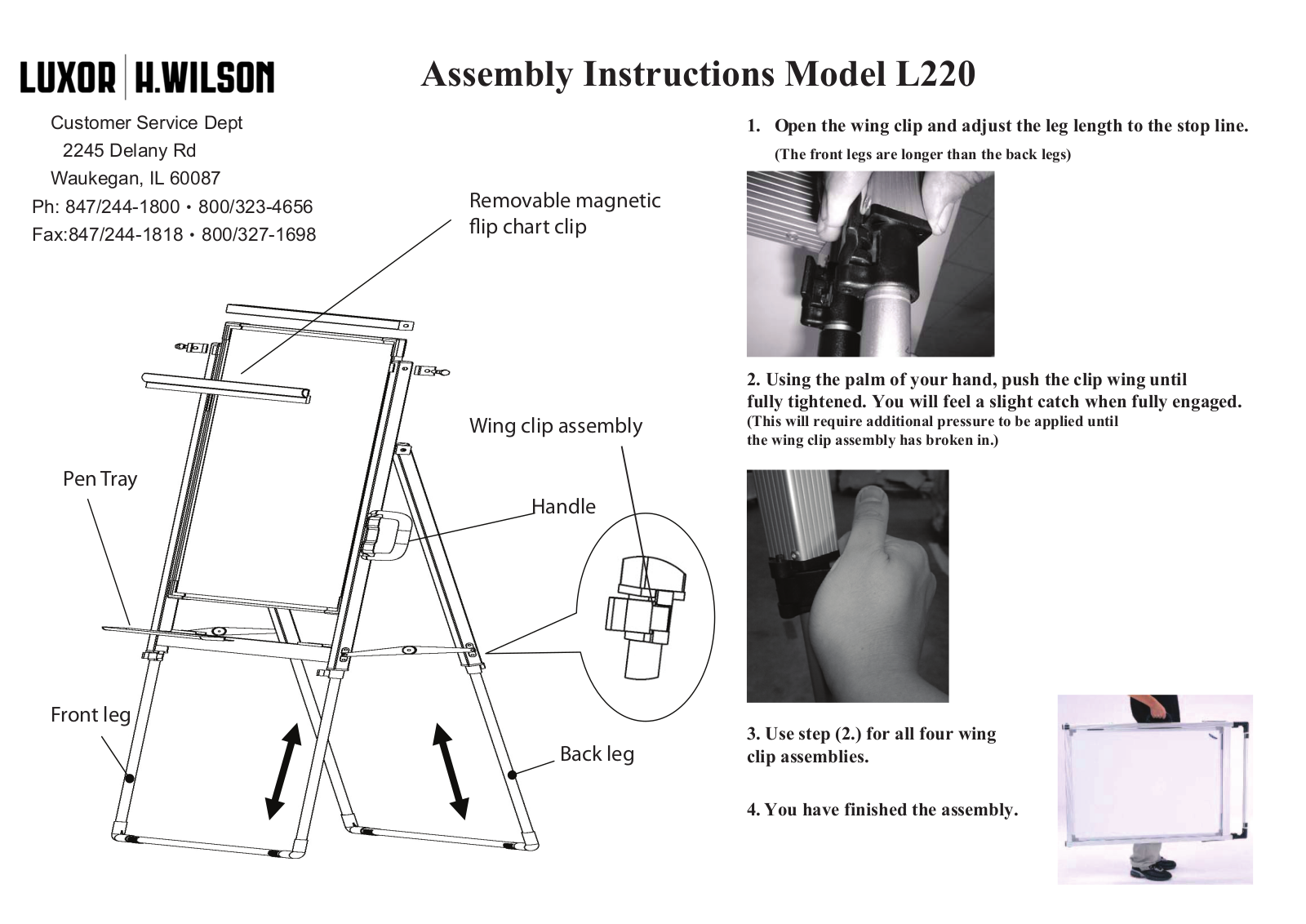 Luxor|H.Wilson L220 User Manual