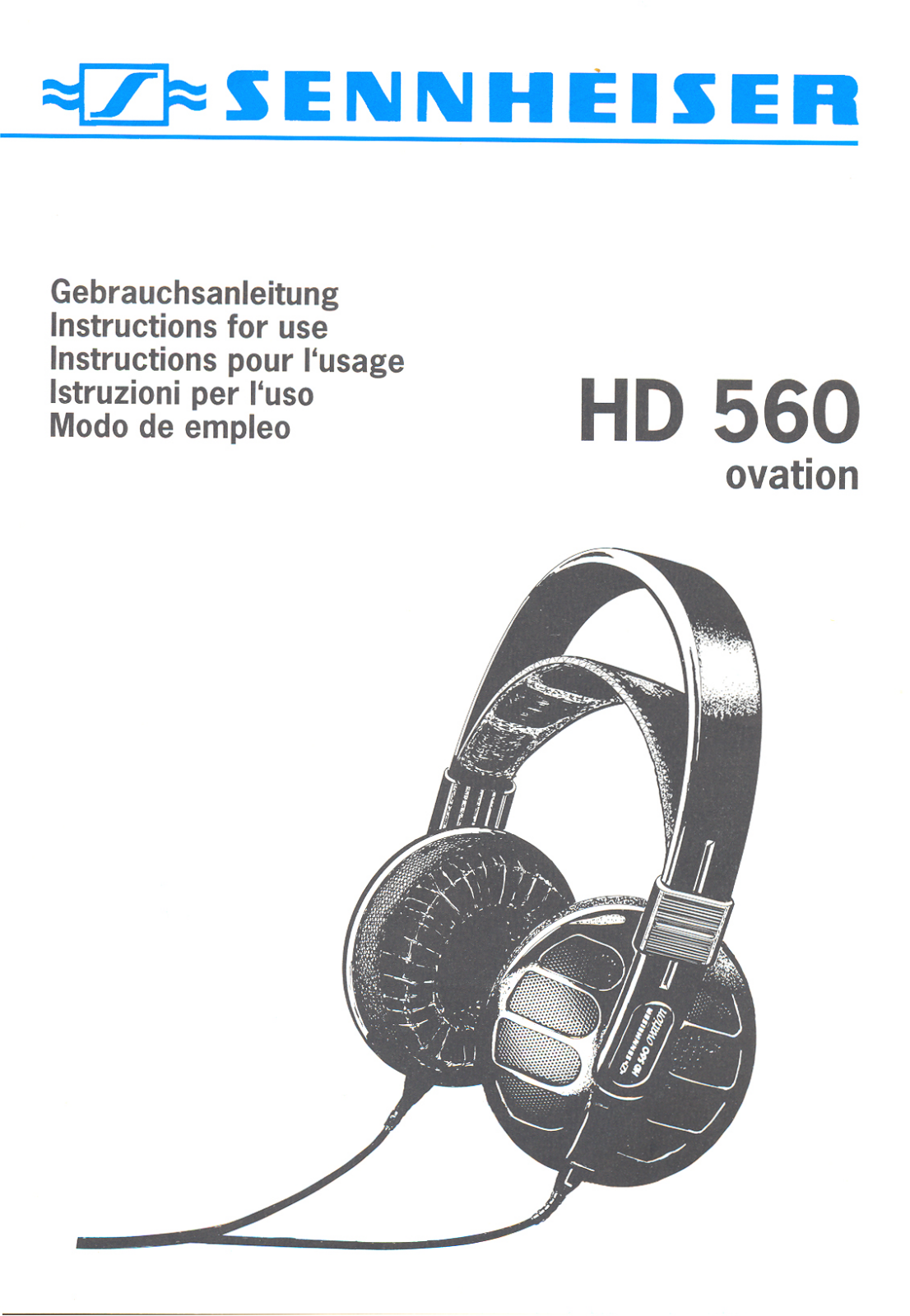 Sennheiser HD 560 ovation Instruction Manual