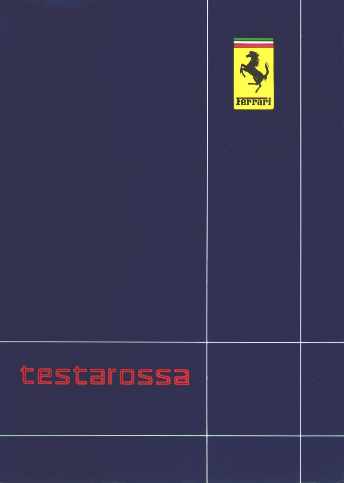 Ferrari Testarossa 1986 User Manual