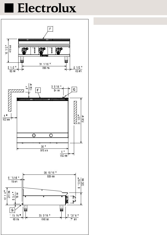 Electrolux ARG36FL(169014) General Manual