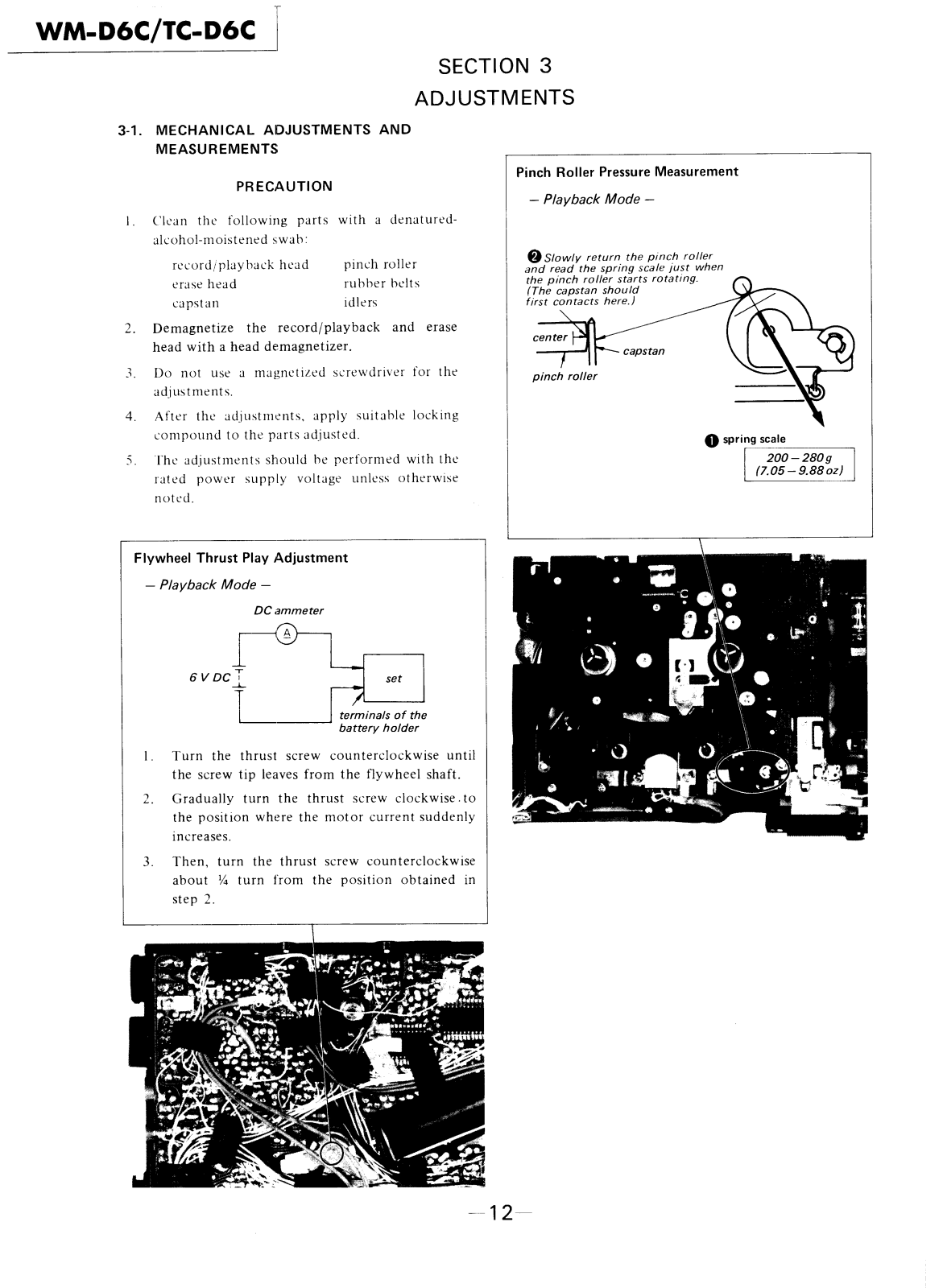 SONY WM-D6C, TC-D6C Service Manual