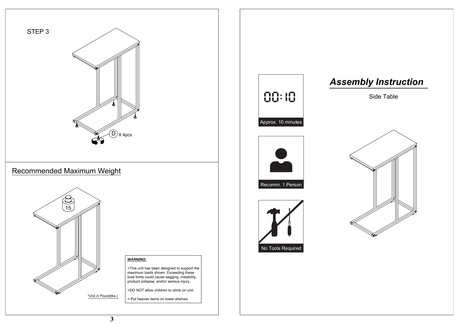 Brayden Studio W005060449 Installation & Assembly - ManualMachine.com