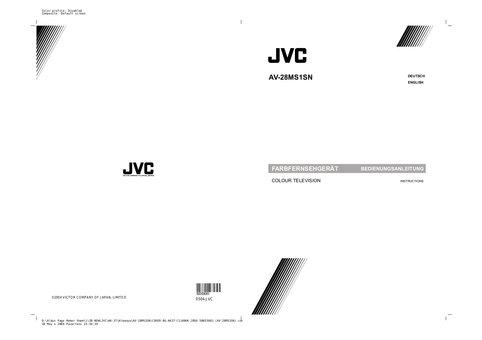 JVC AV-28MS1SN User Manual