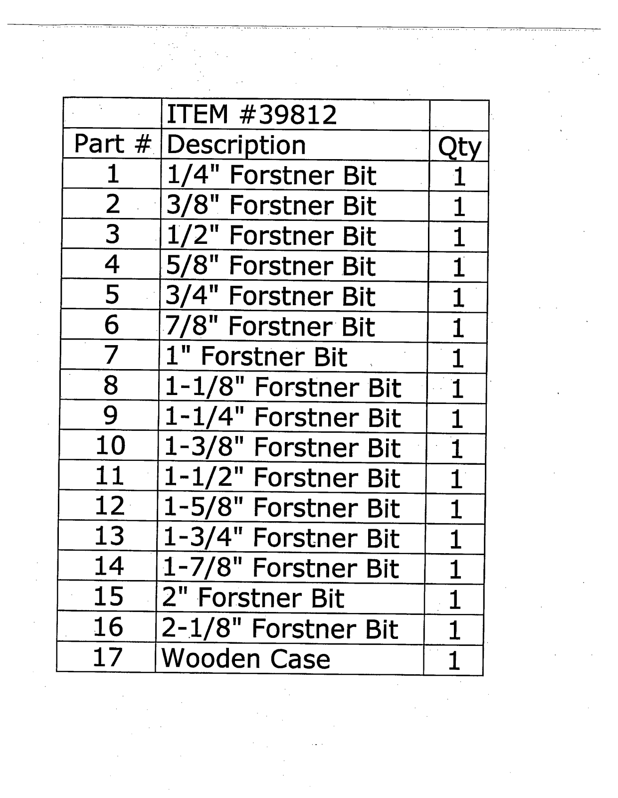 Harbor Freight Tools 39812 Product manual