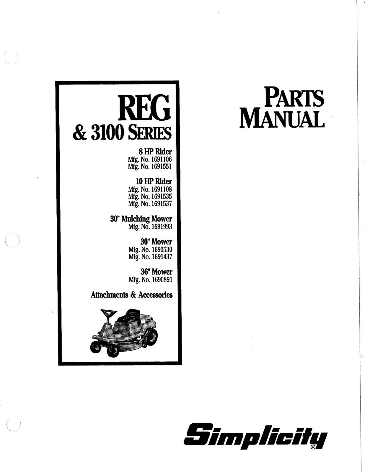 Simplicity 1691993, 1691537, 1691535, 1691551, 1690891 User Manual