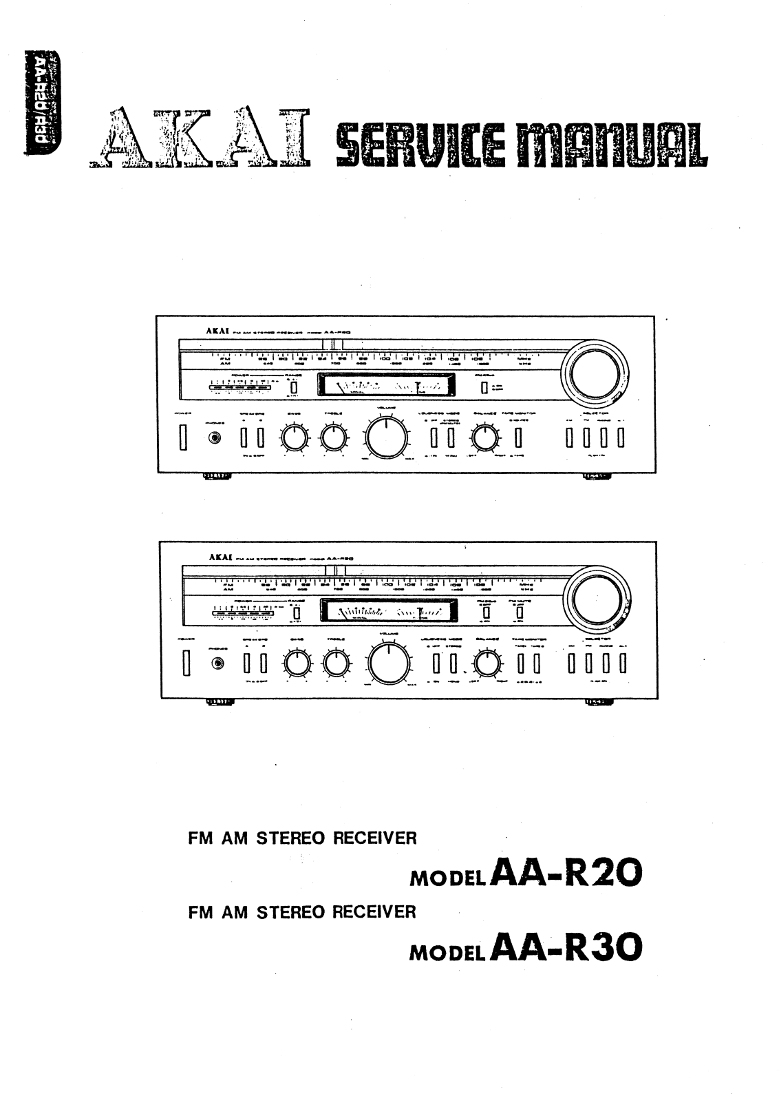 Akai AAR-30, AAR-20 Service manual