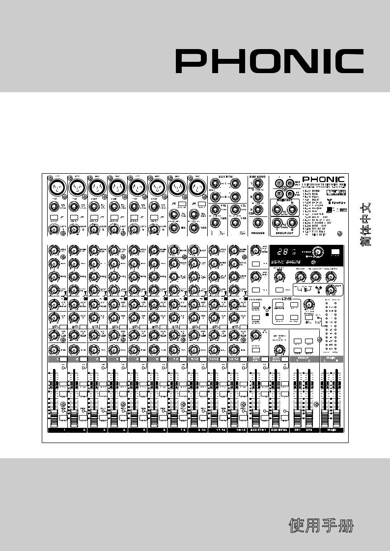 Phonic Helix Board 18 FireWire MKII User’s Manual