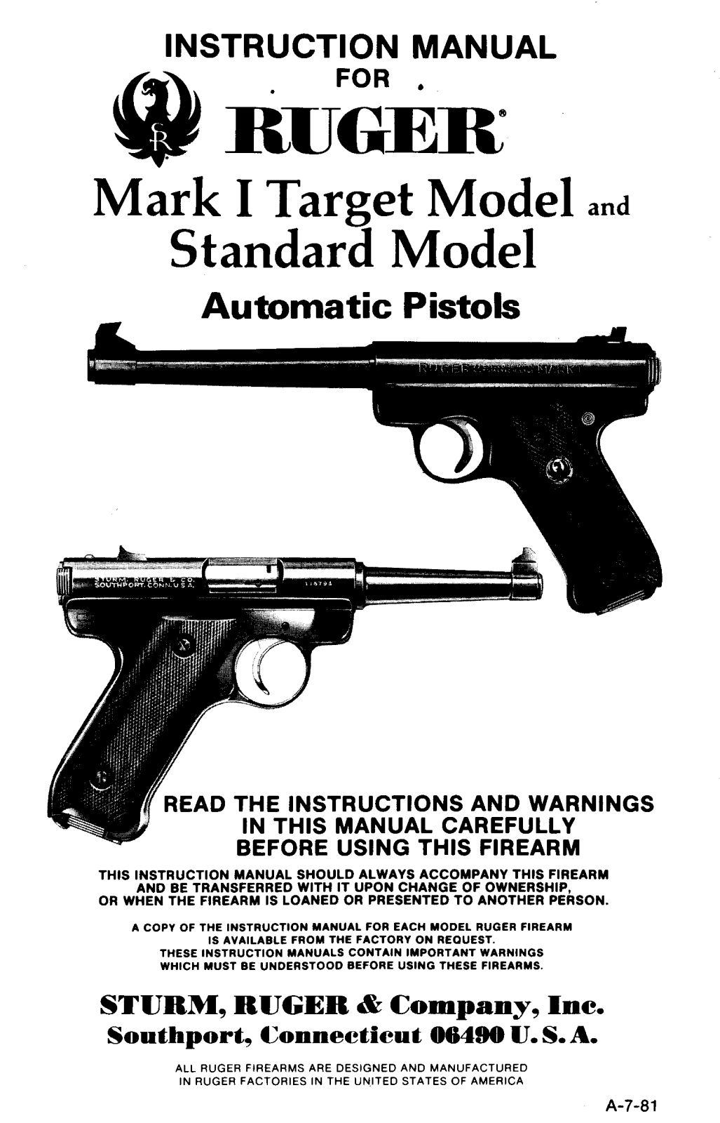 ruger mki User Guide