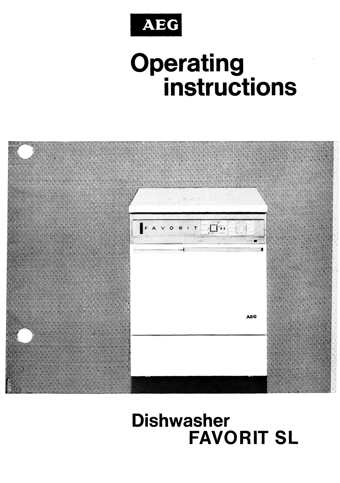 AEG Favorit SL User Manual