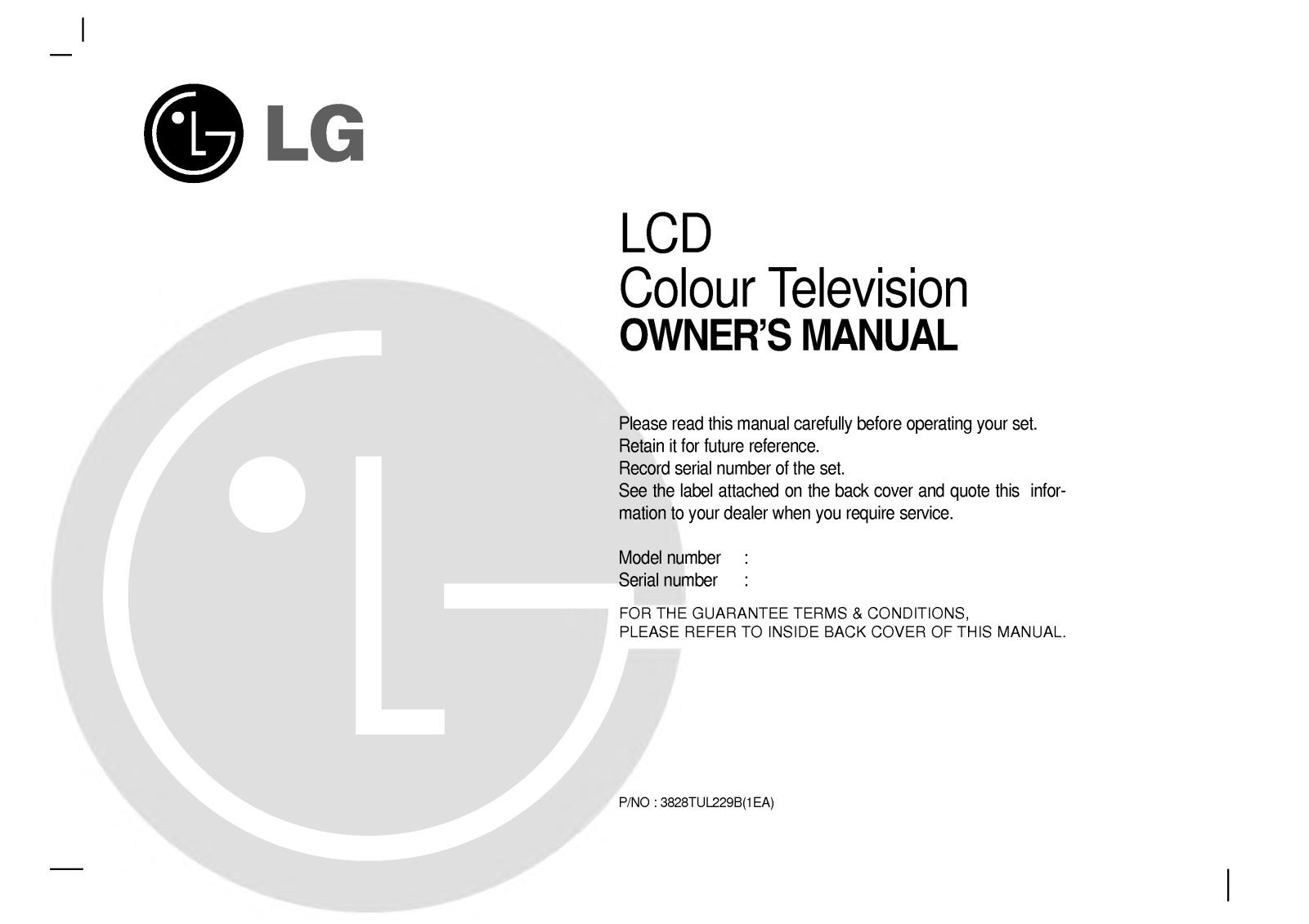 LG DI-30LZ30 User Manual