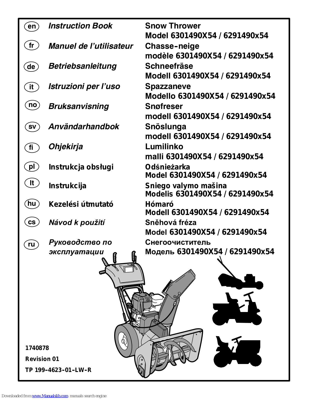 Murray 6301490X54 Instruction Manual