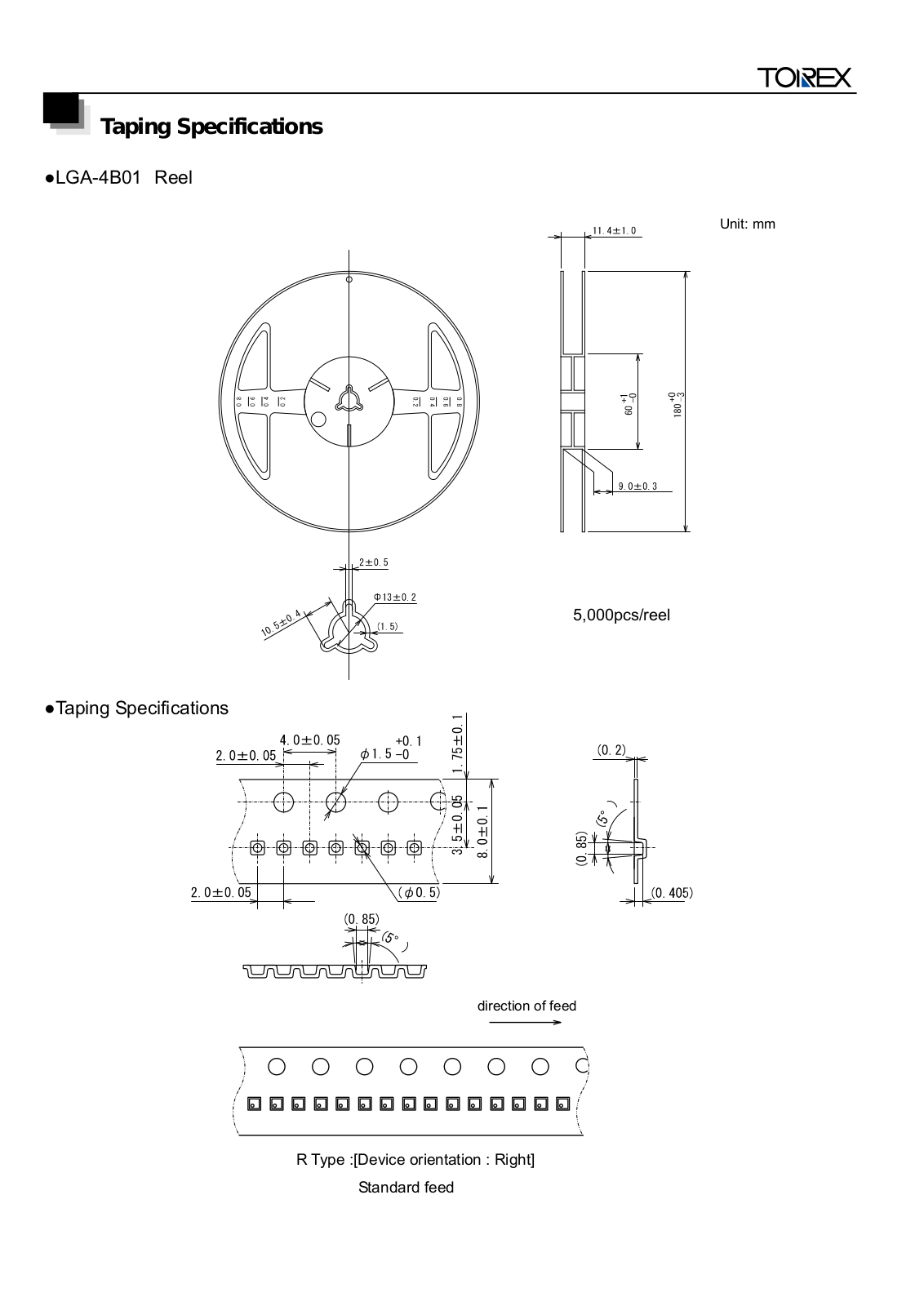 TOREX LGA-4B01 Specification