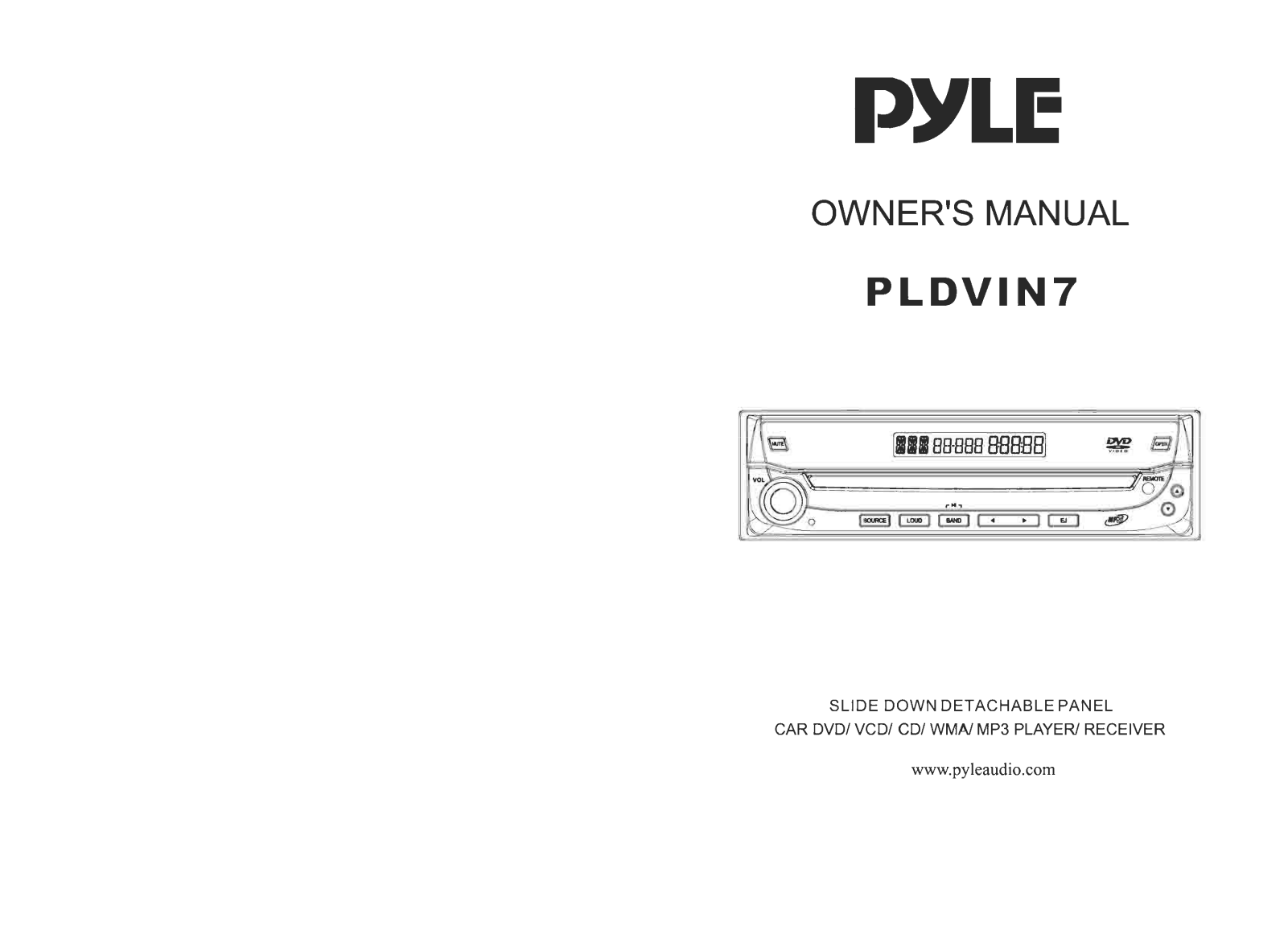 Pyle PLDVIN-7 Owners manual