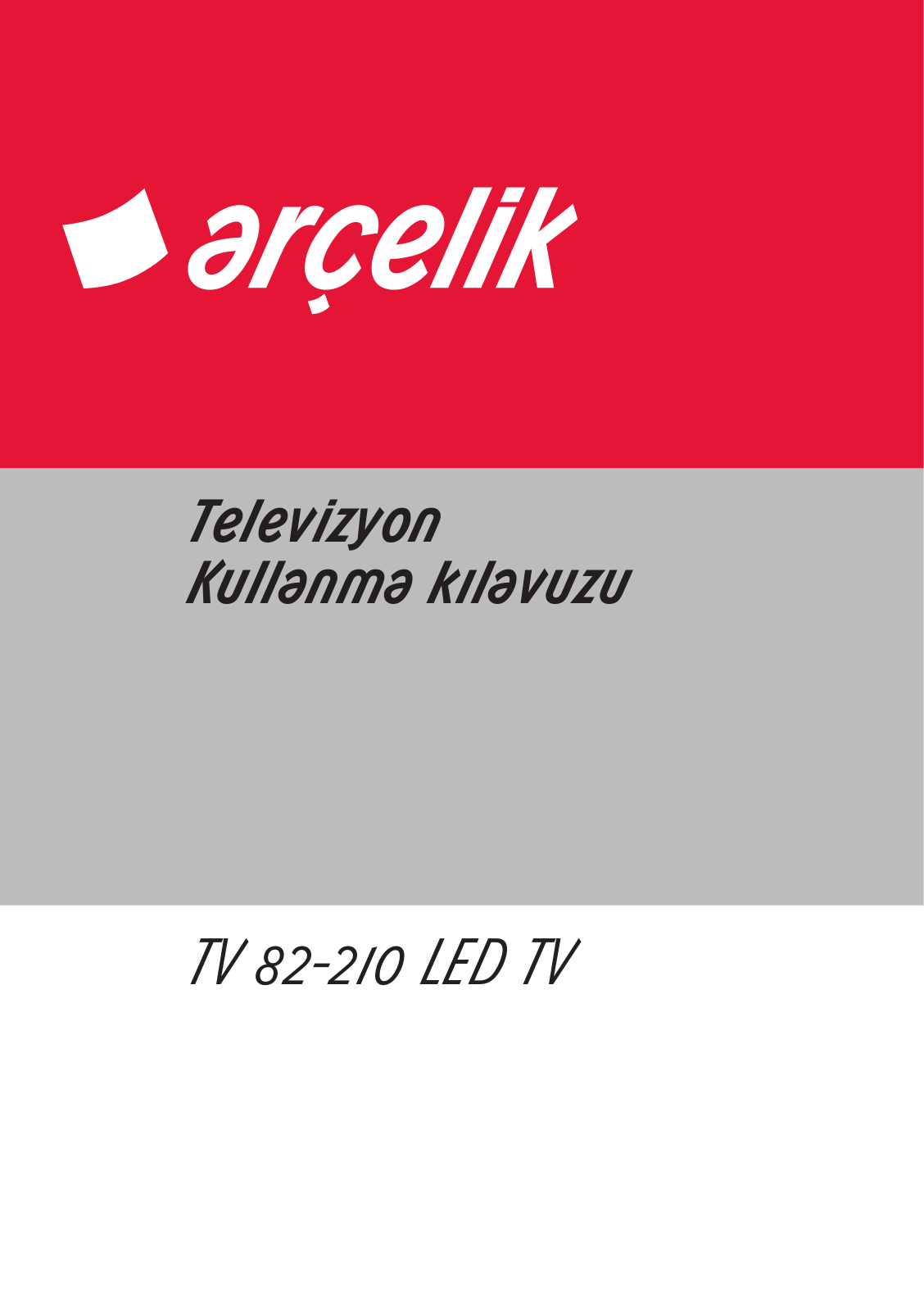 Arçelik TV 82-210 LED TV User manual